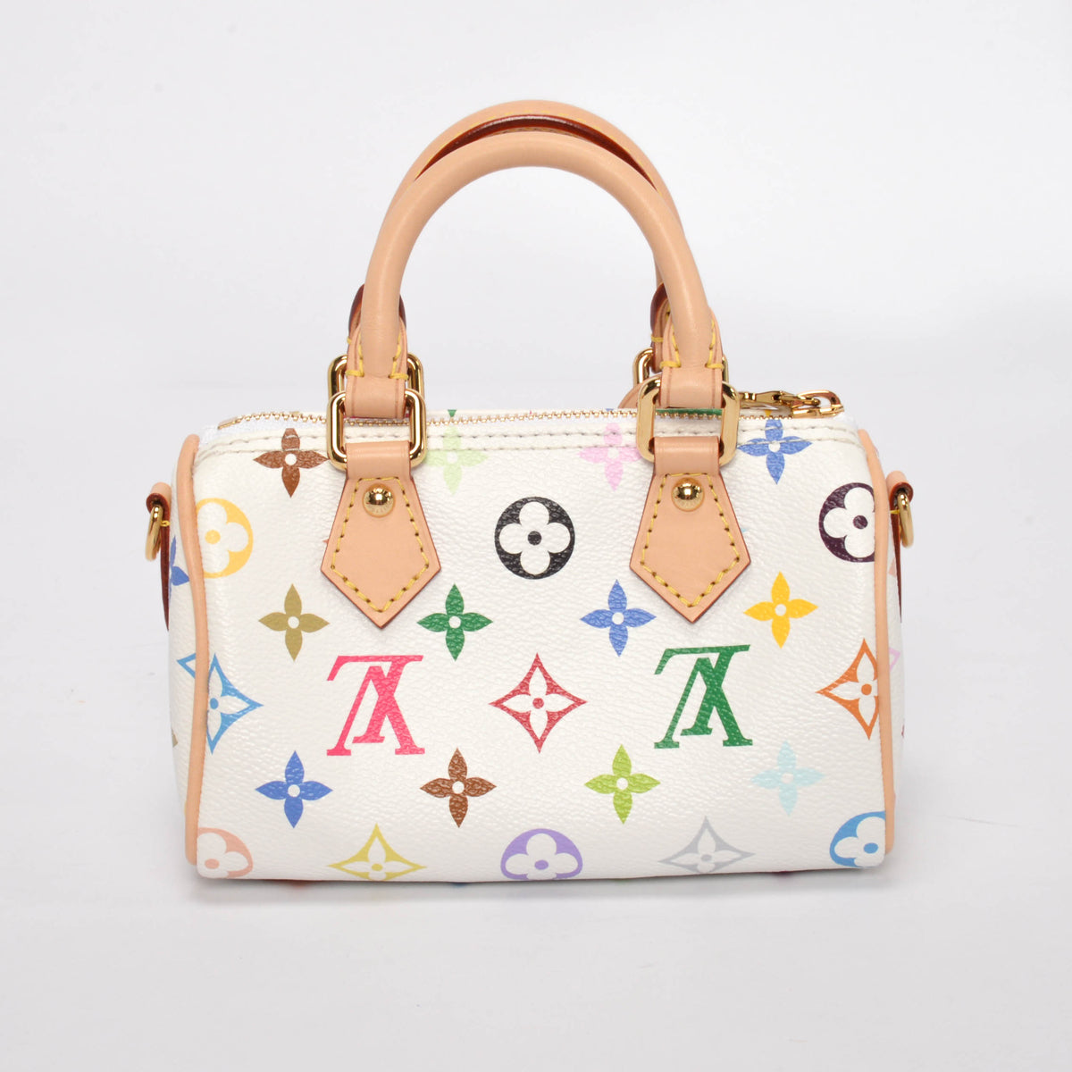 Louis Vuitton x TM White Multicolore Monogram Nano Speedy