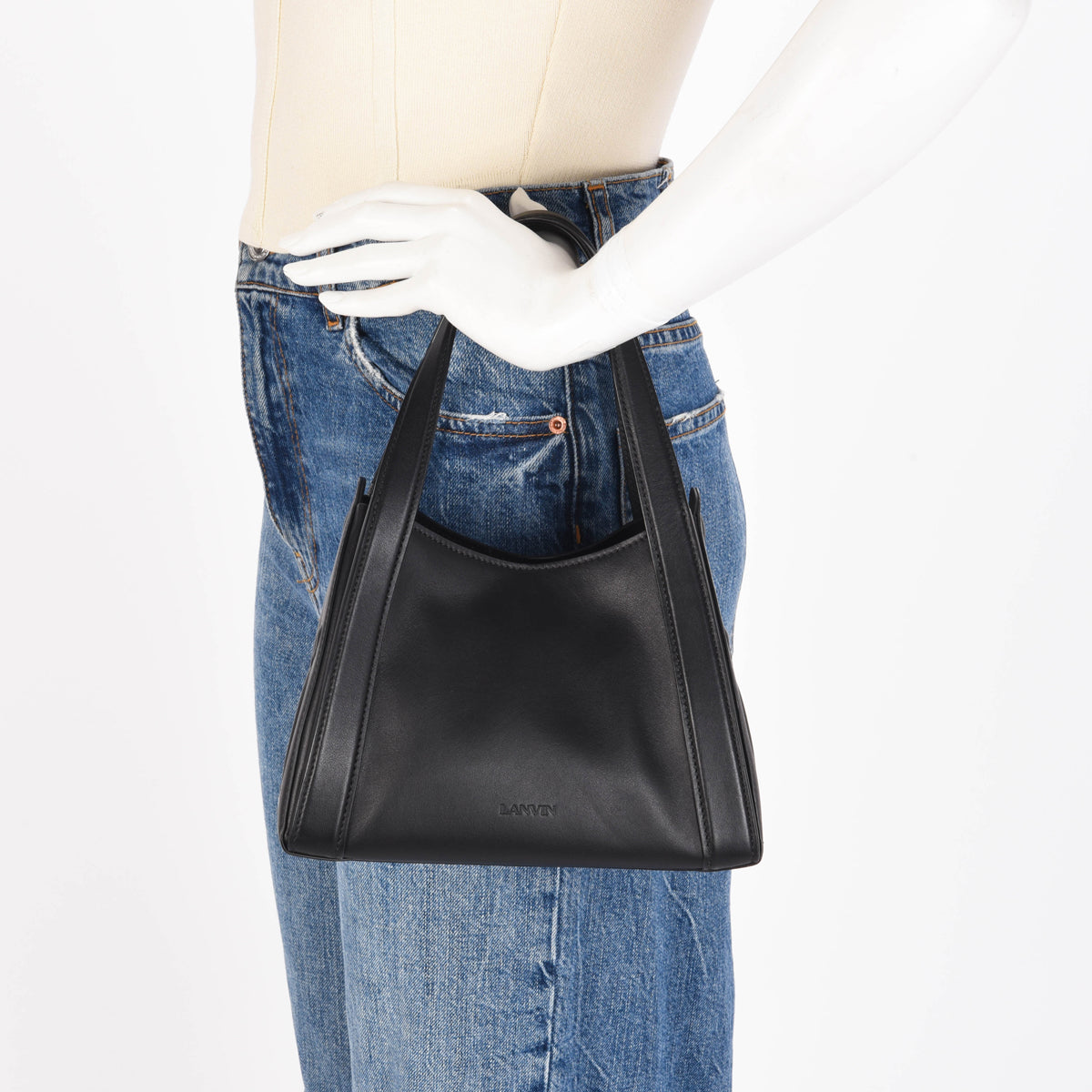 Lanvin Black Smooth Calfskin Mini Tote
