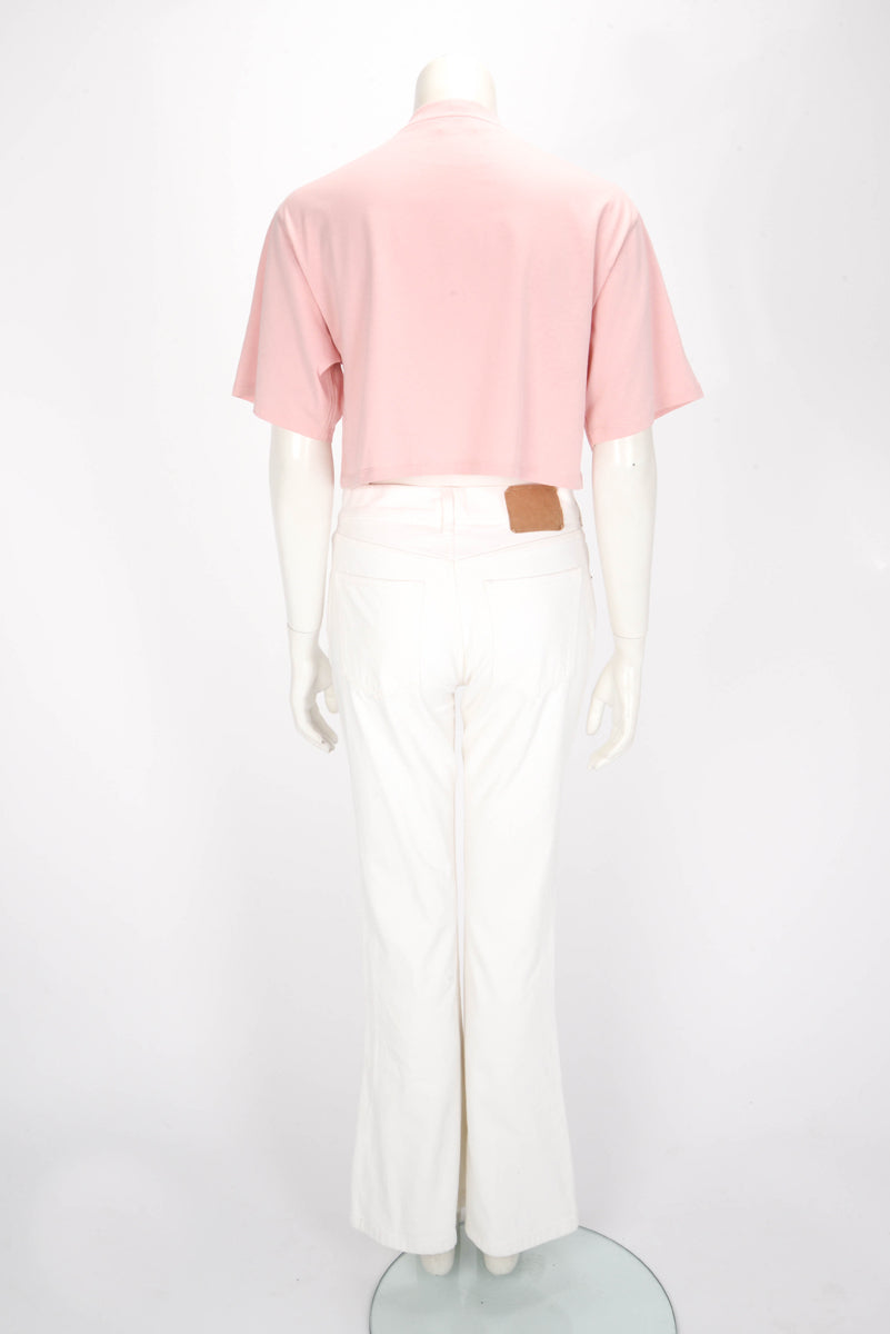 Celine White Denim Boot Leg Jeans 27