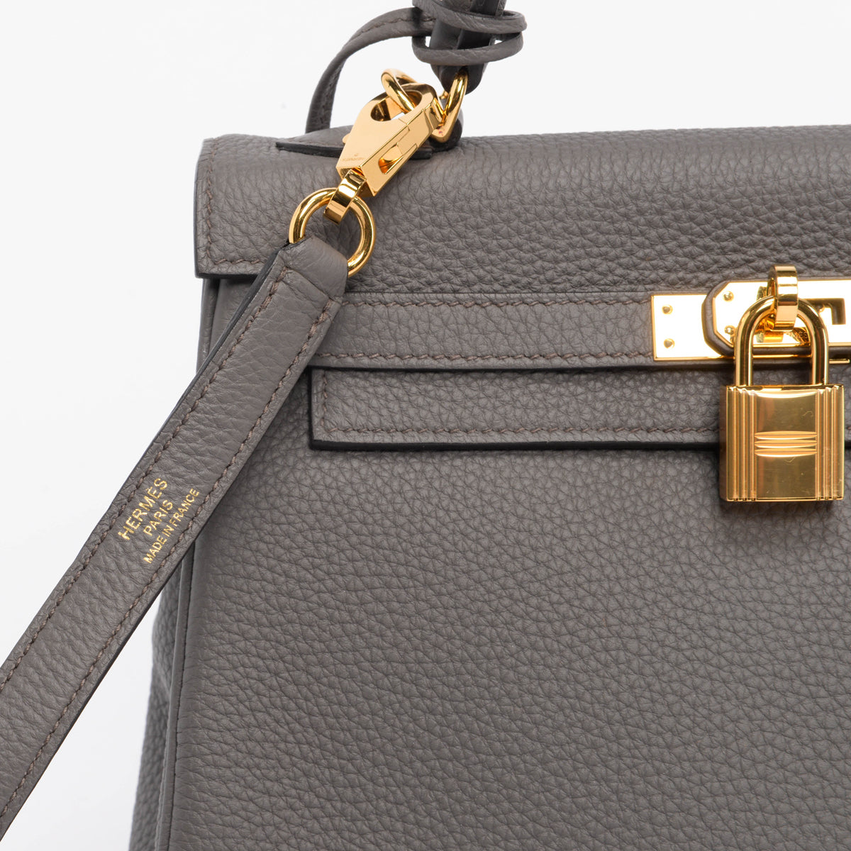 Hermes Gris Etain Togo Kelly 25 GHW