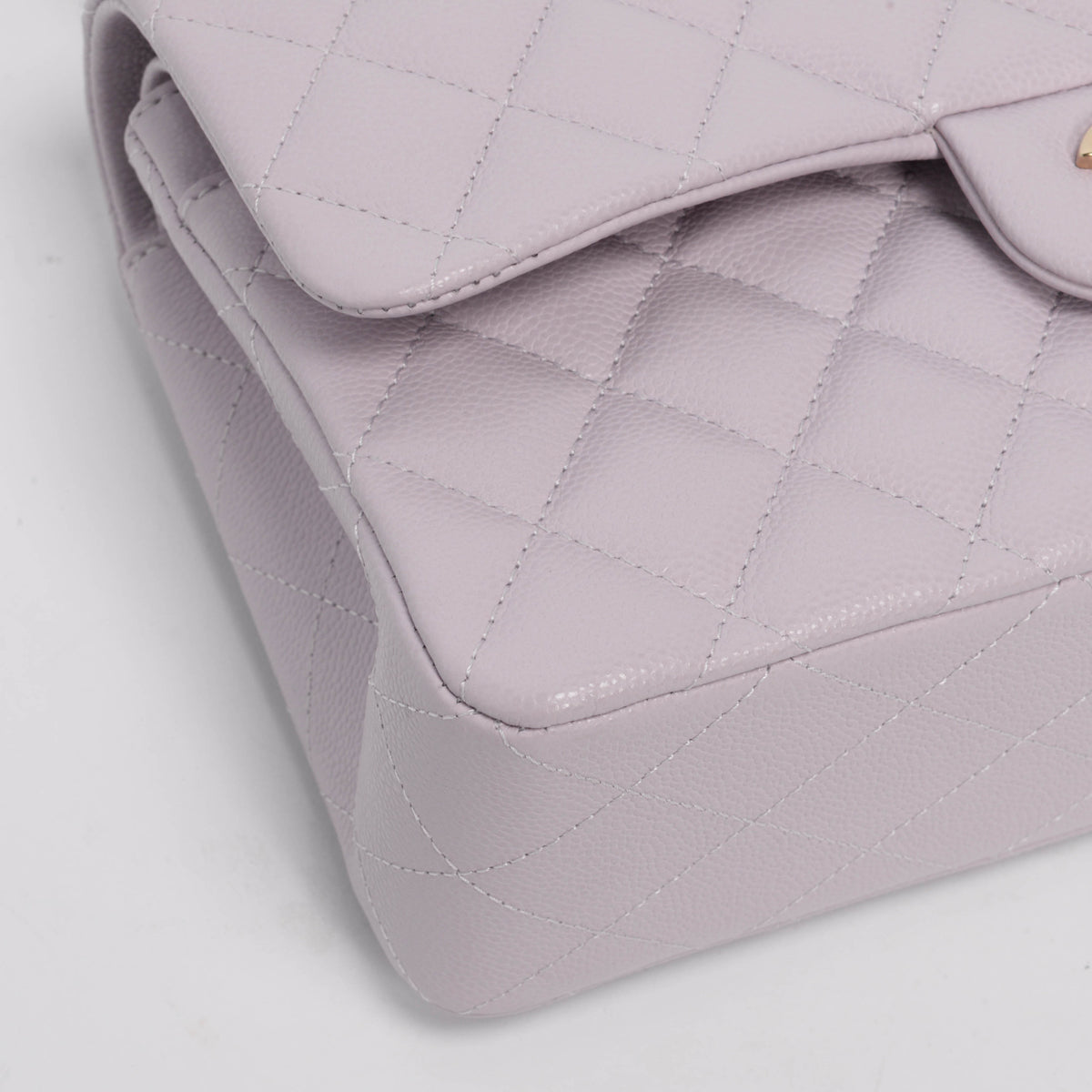 Chanel Lilac Quilted Caviar Small Classic Flap Bag