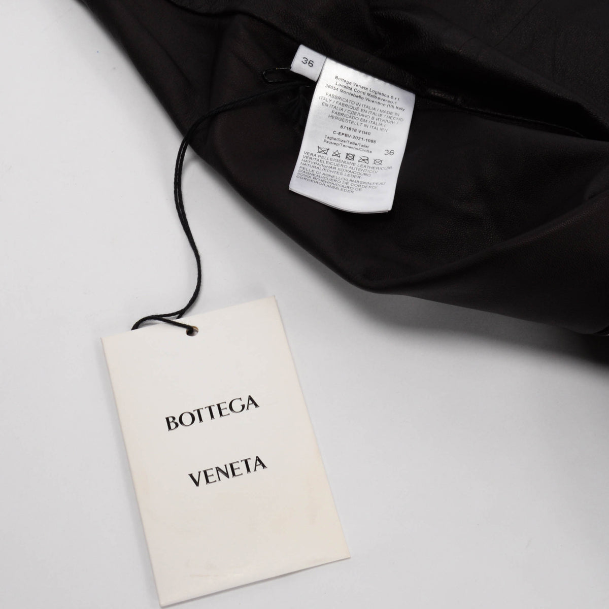 Bottega Veneta Chocolat Lambskin Tassel Halter Top IT 36