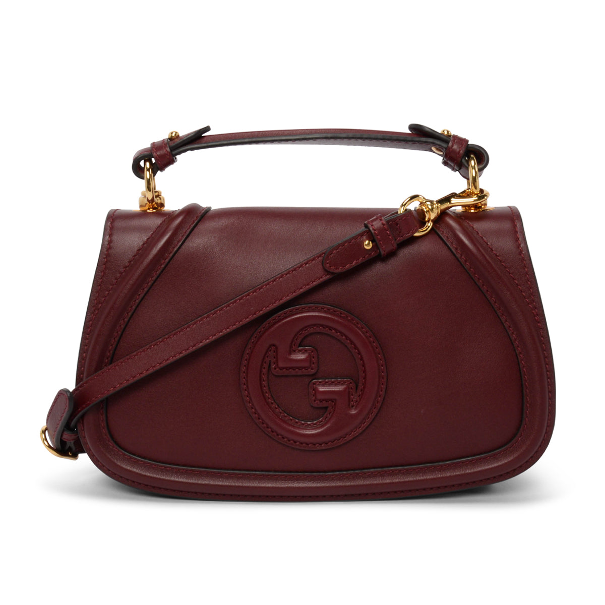 Gucci Rosso Ancora Roxy Calfskin Blondie Medium Top Handle Bag