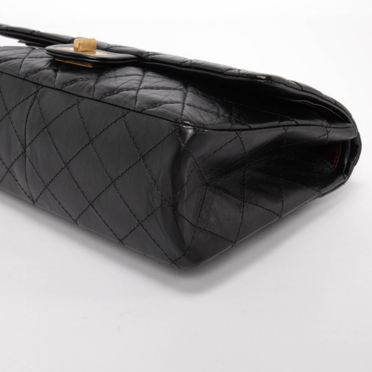 Chanel Black Aged Calfskin 2.55 Reissue 227 Flap Bag