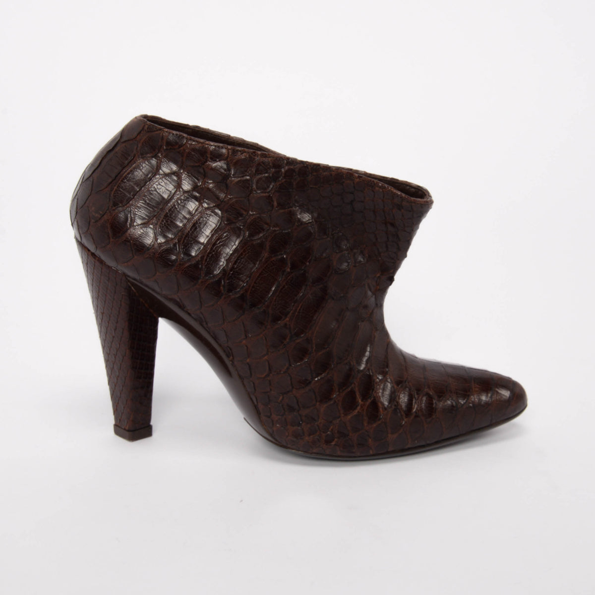 Balenciaga Brown Python Ankle Boots 38.5