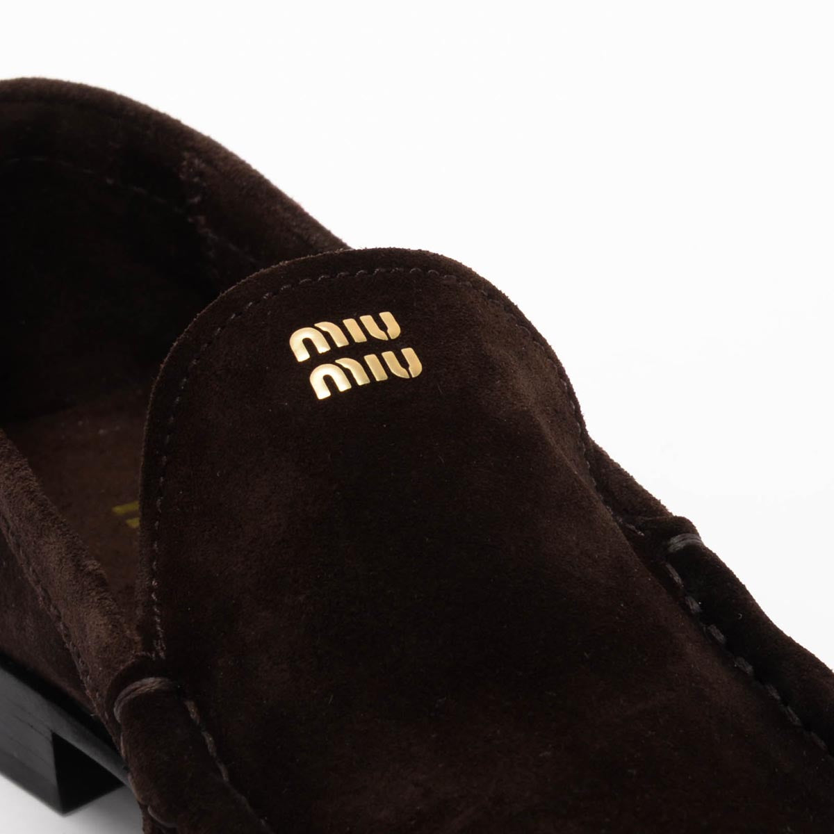 Miu Miu Dark Brown Suede Loafers 37.5