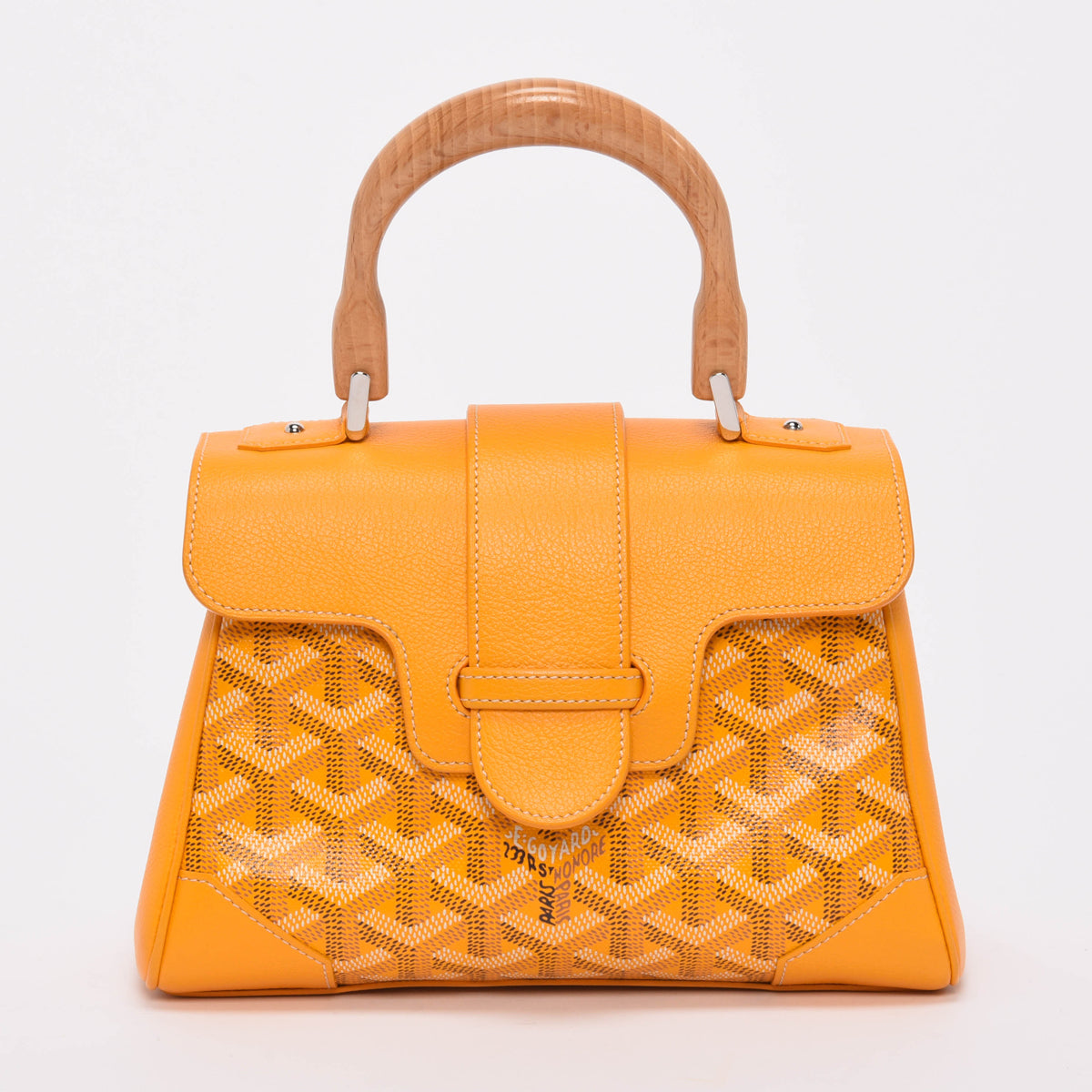 Goyard Yellow Goyardine & Calfskin Saigon Souple Mini Bag