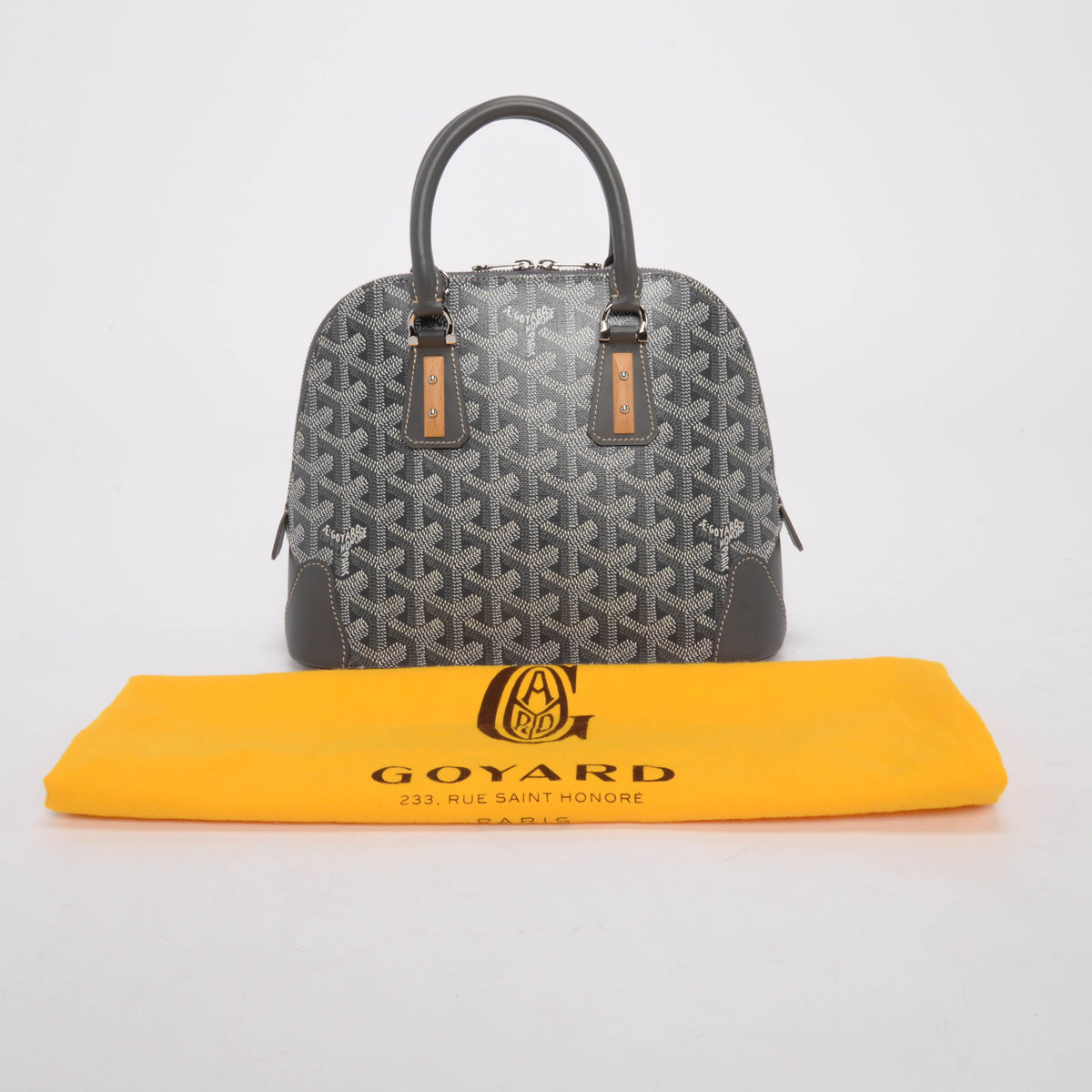 Goyard Gris Goyardine Mini Vendome Bag
