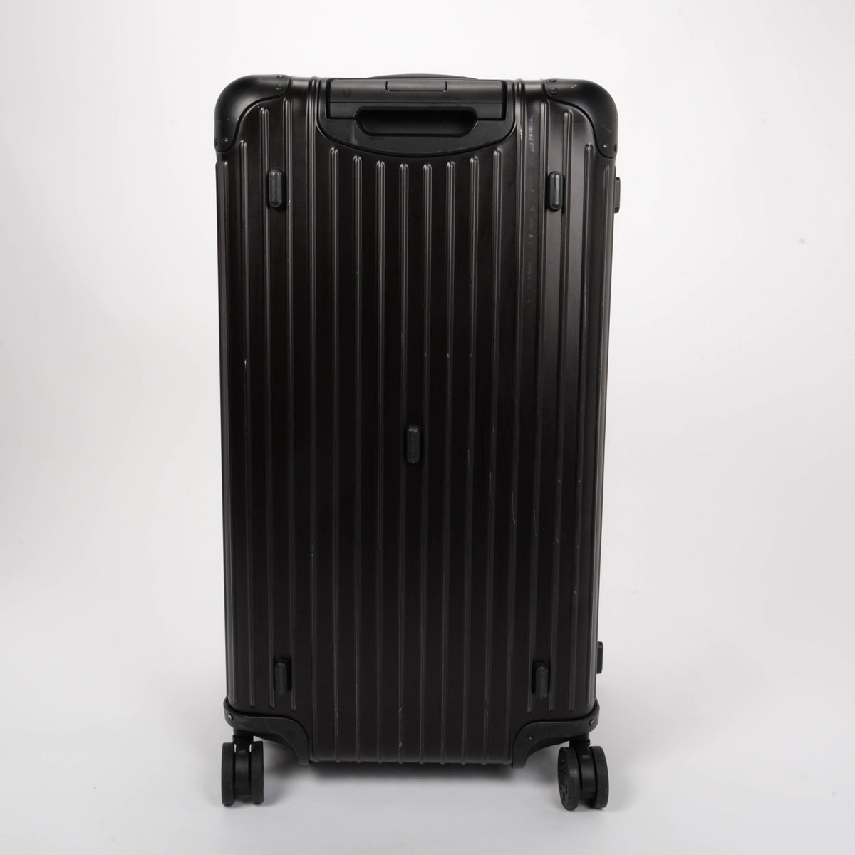 Rimowa Black Aluminium Trunk Plus Rolling Luggage