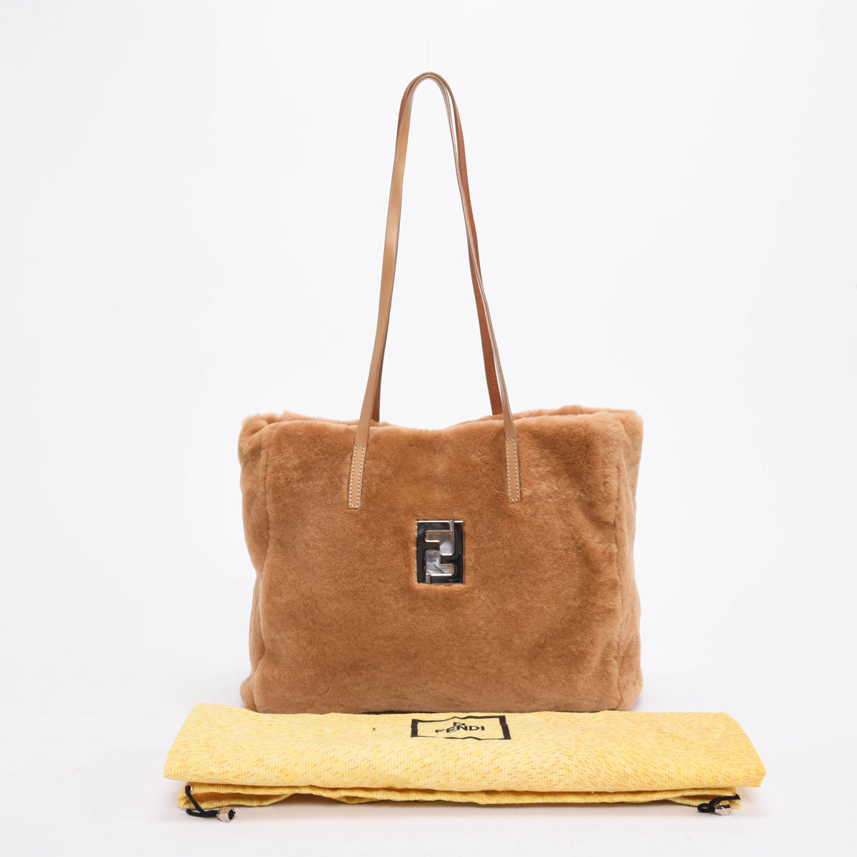Fendi Caramel Faux Fur FF Tote