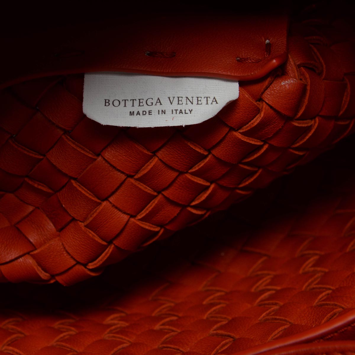 Bottega Veneta Burnt Orange Intrecciato Cross Body Bag