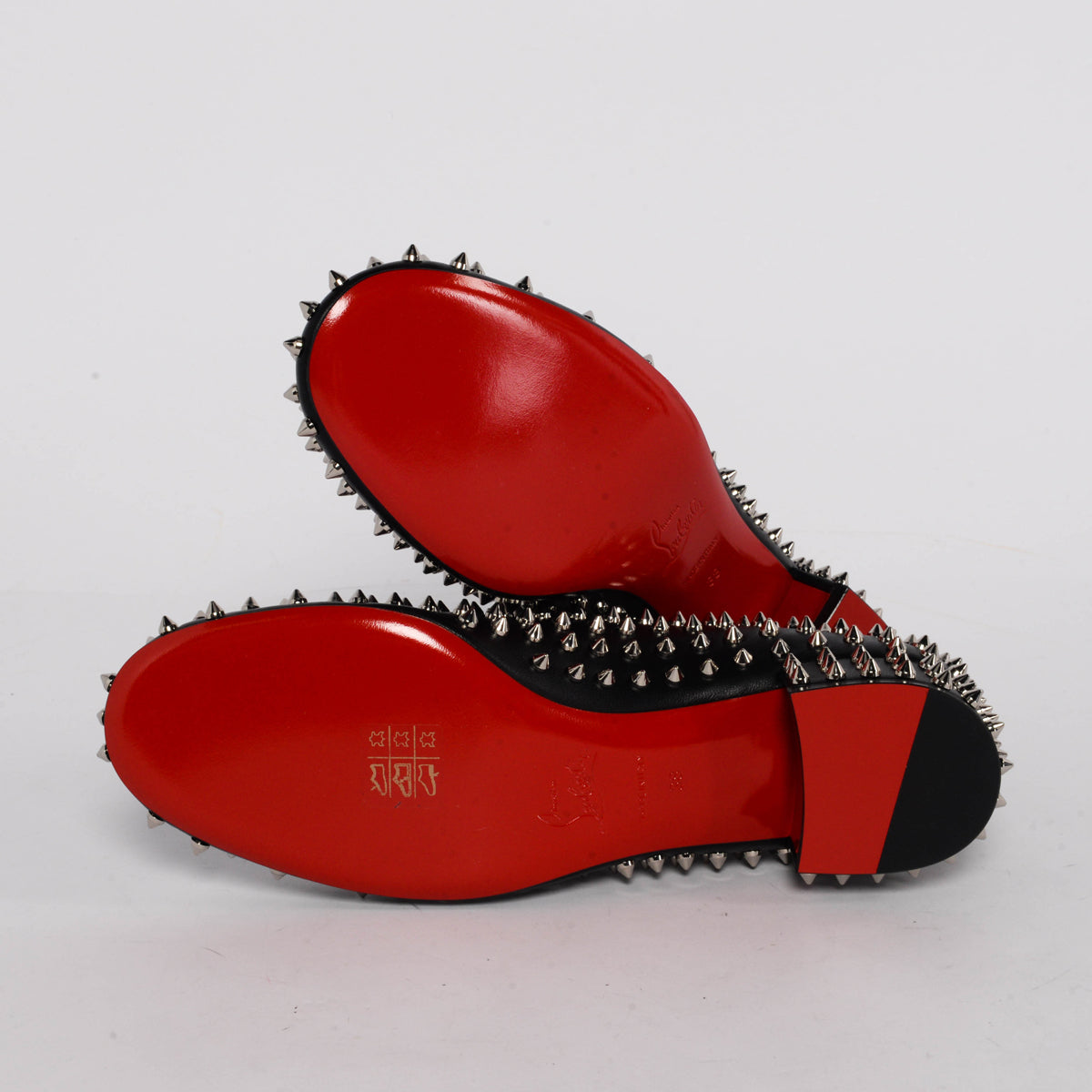 Christian Louboutin Black Spikeasy Loafers 38