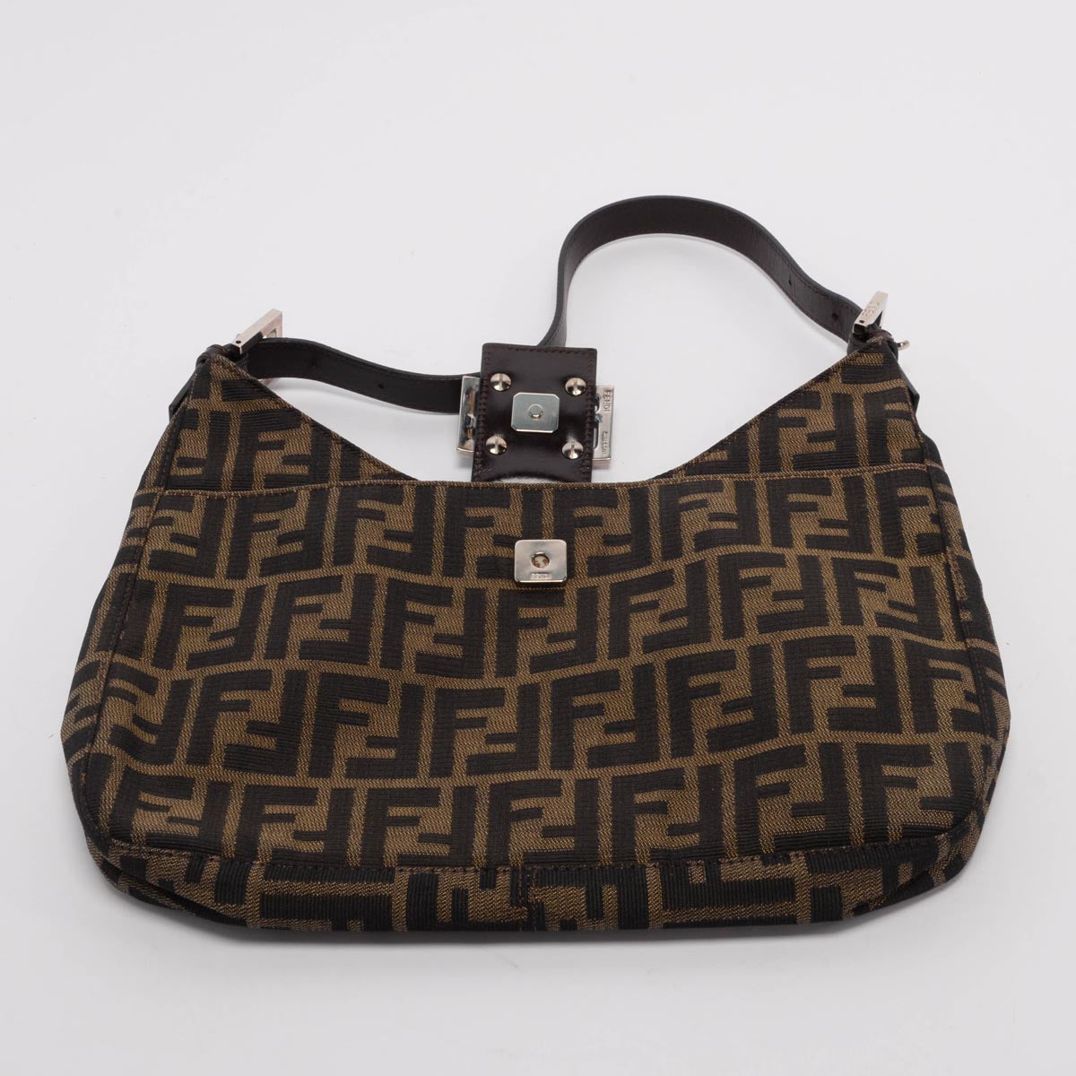 Fendi Tobacco Zucca Canvas Hobo Bag