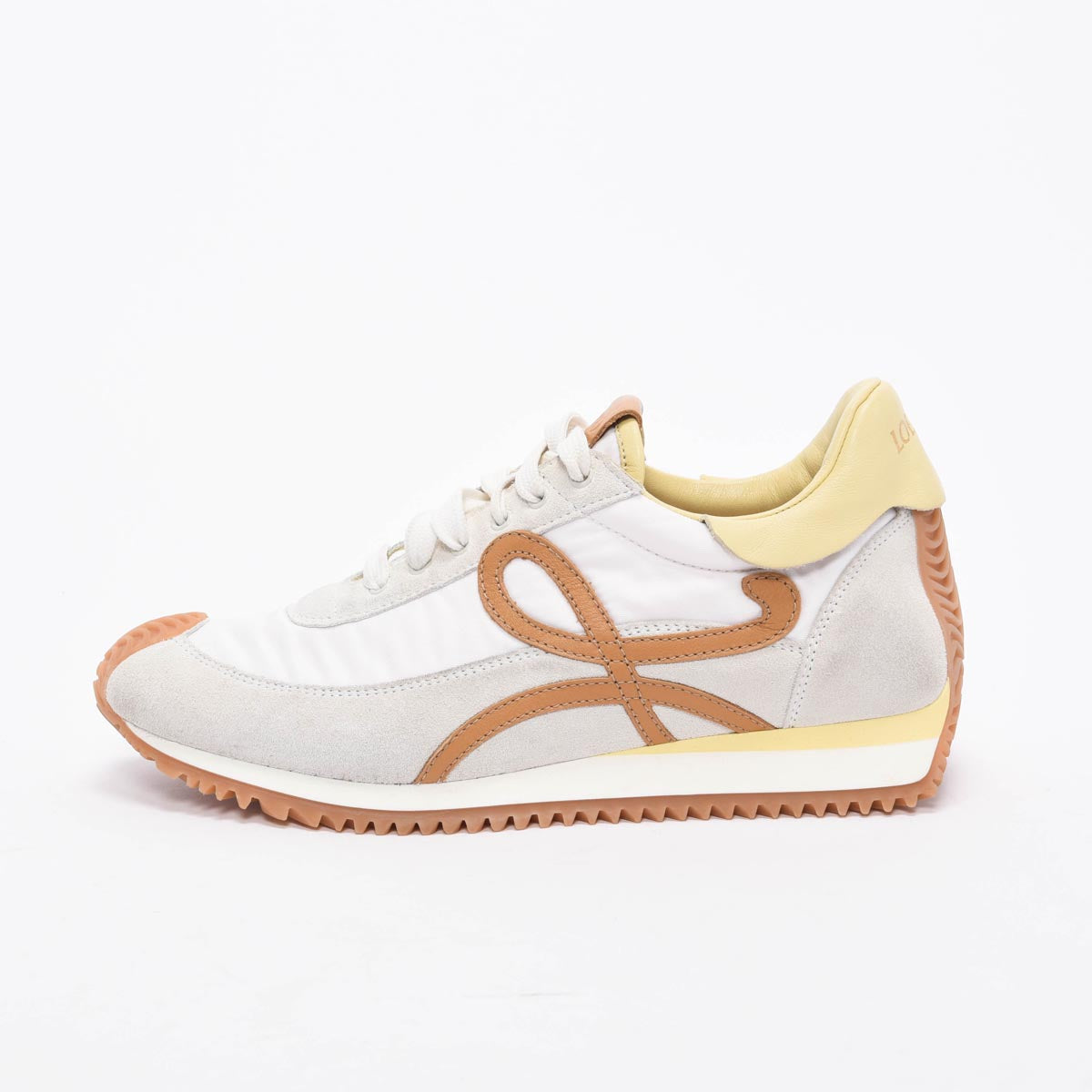 Loewe White Calfskin & Nylon Flow Runner Sneakers 37