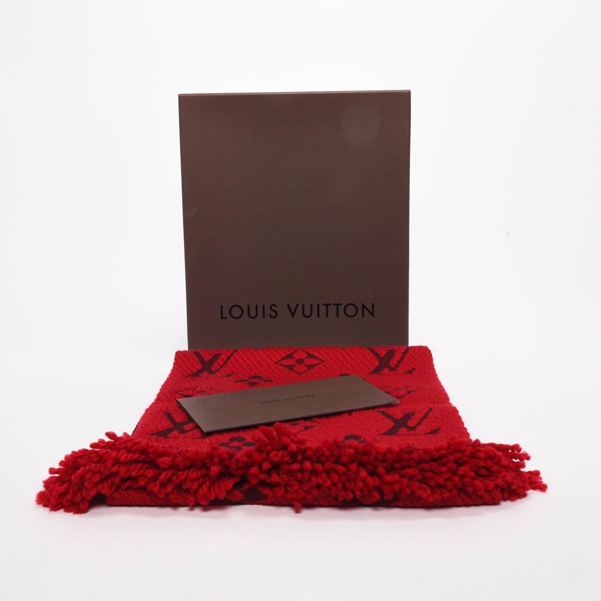 Louis Vuitton Rubis Wool Monogram Logomania Scarf