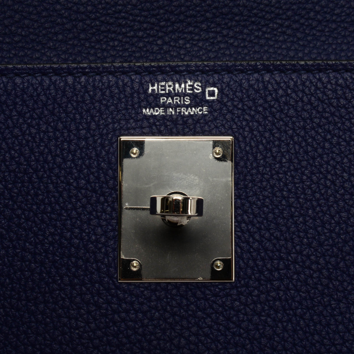 Hermes Blue Encre Togo & Alligator Touch Kelly 28 Bag