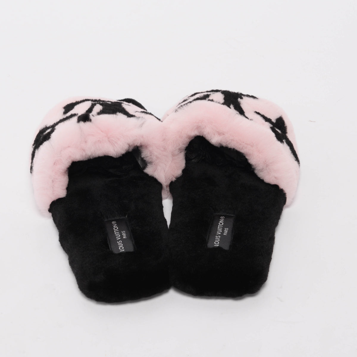 Louis Vuitton Pink & Black Mink Fay Slides 38