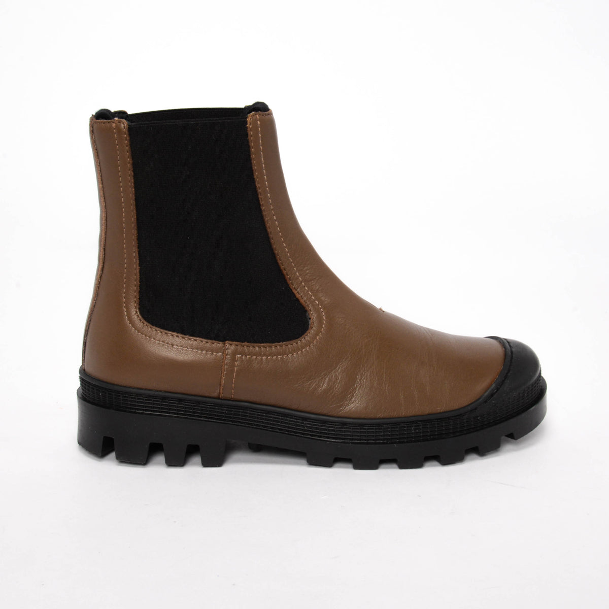 Loewe Khaki Calfskin Chelsea Boots 37