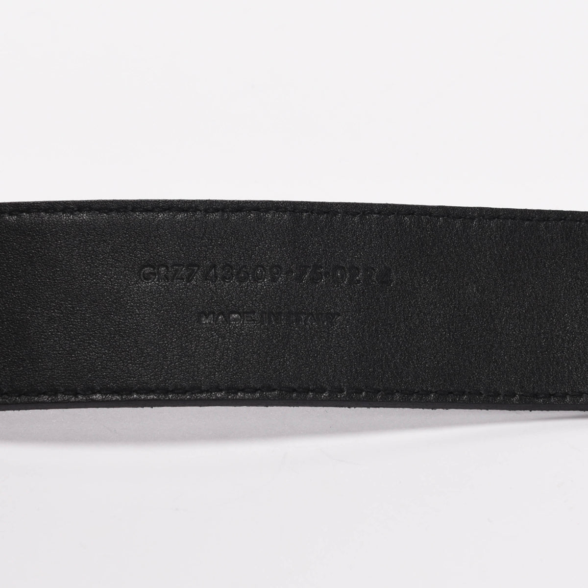 Saint Laurent Black Croc Embossed Belt