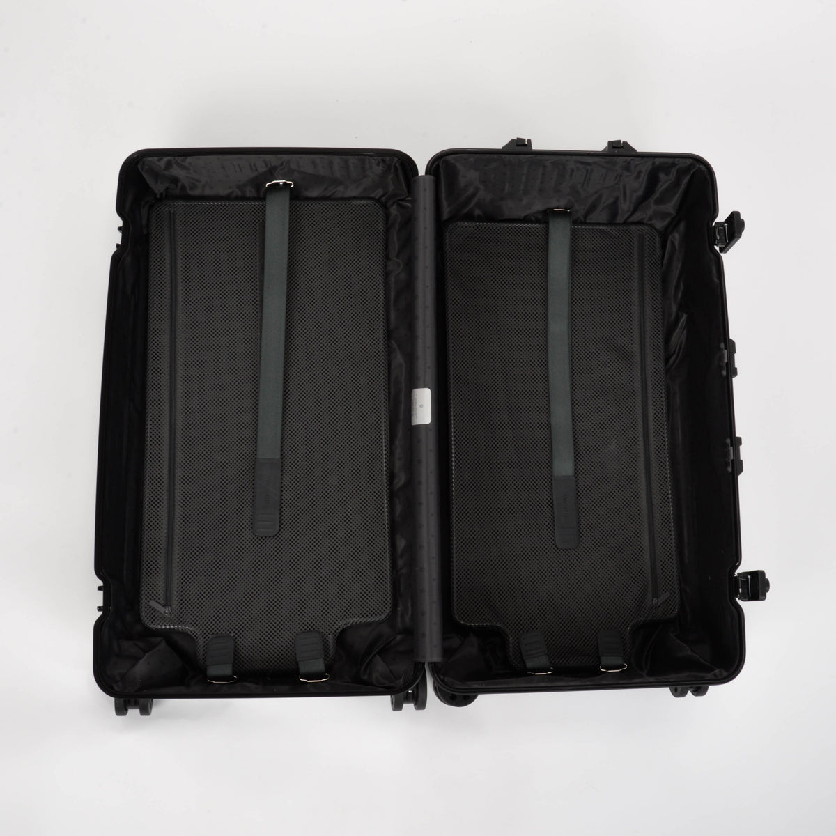 Rimowa Black Aluminium Trunk Plus Rolling Luggage