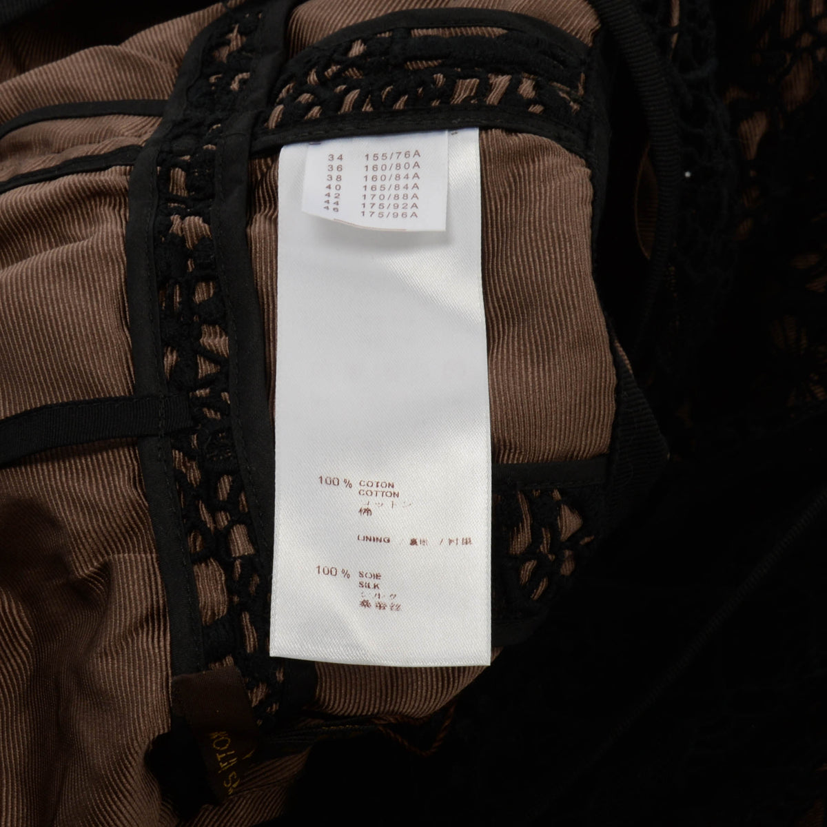 Louis Vuitton Black Monogram Lace Dress FR 40