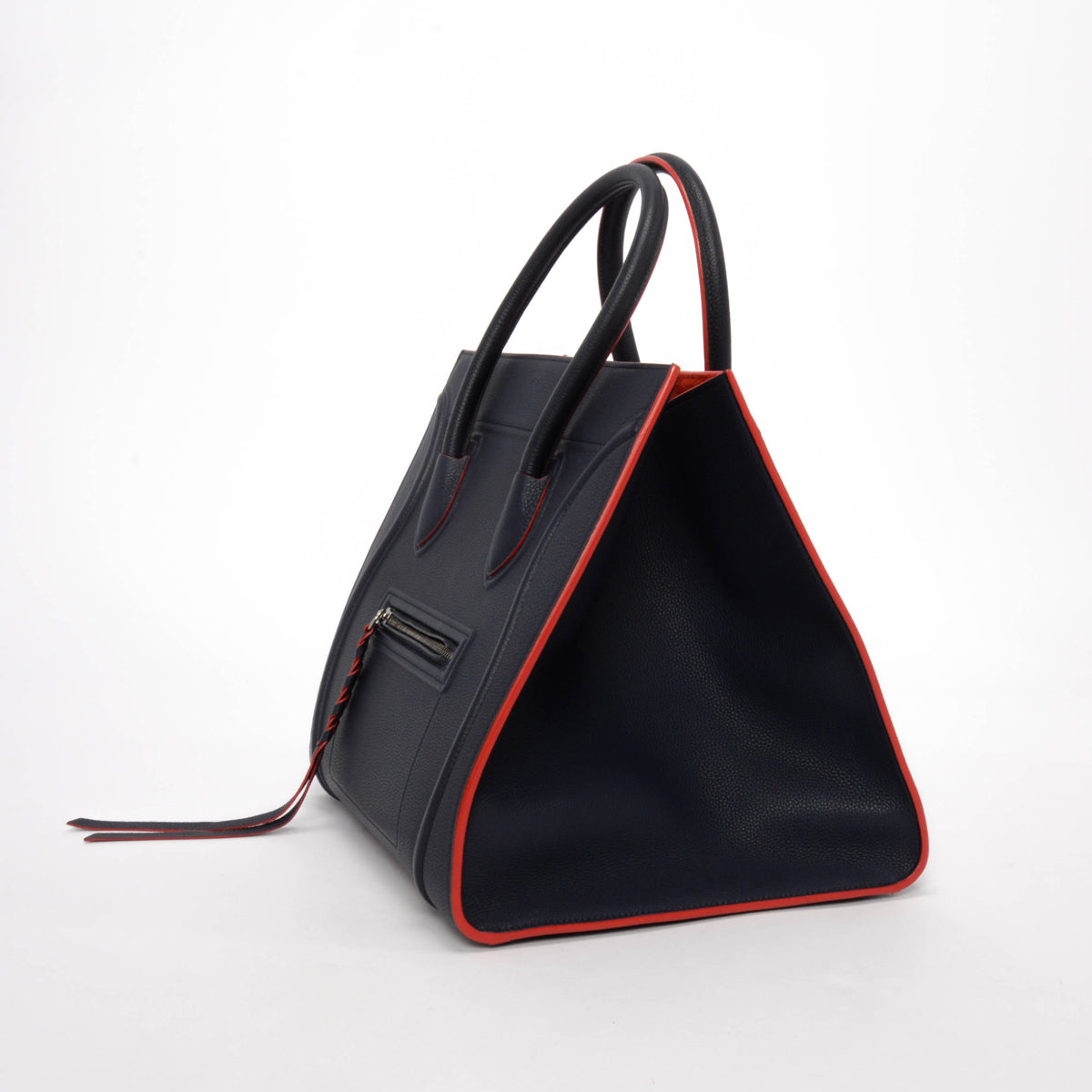 Celine Navy & Red Bullcalf Medium Phantom Luggage Tote