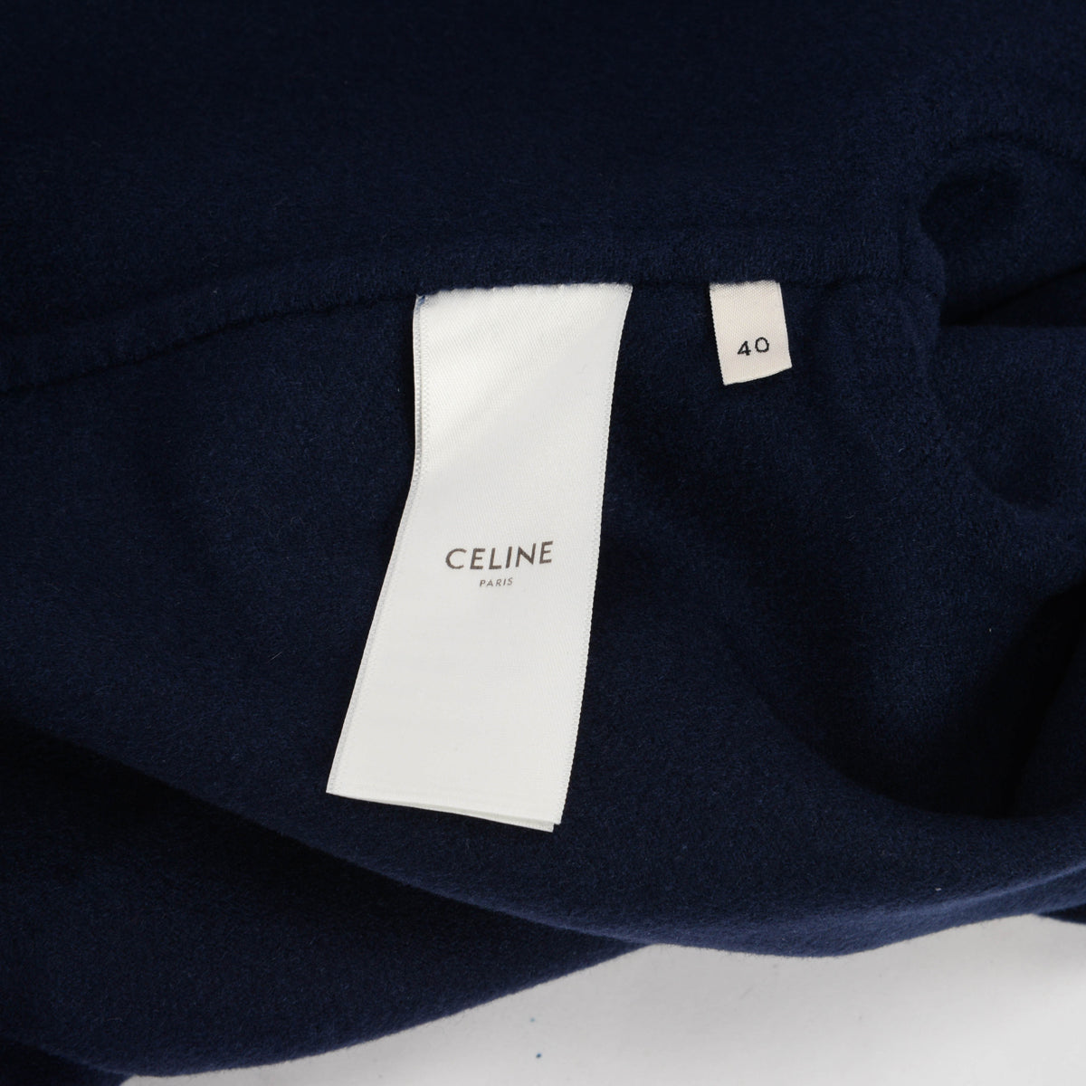 Celine Navy Cashmere Gold Button Jacket FR 40