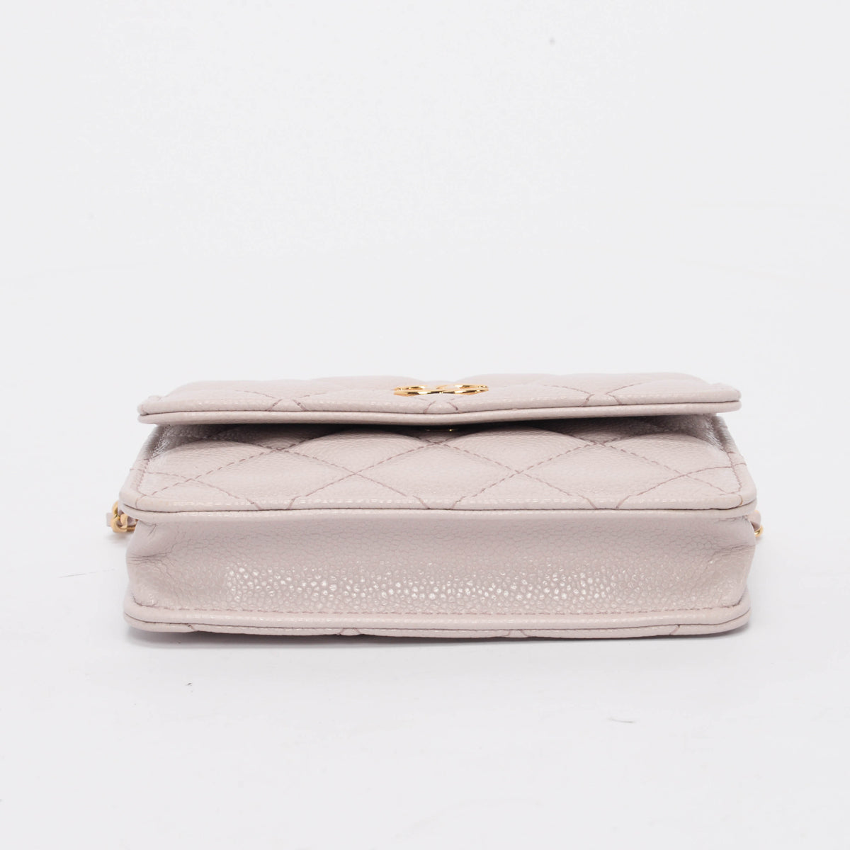 Chanel Light Purple Caviar Miss Coco Clutch With Chain