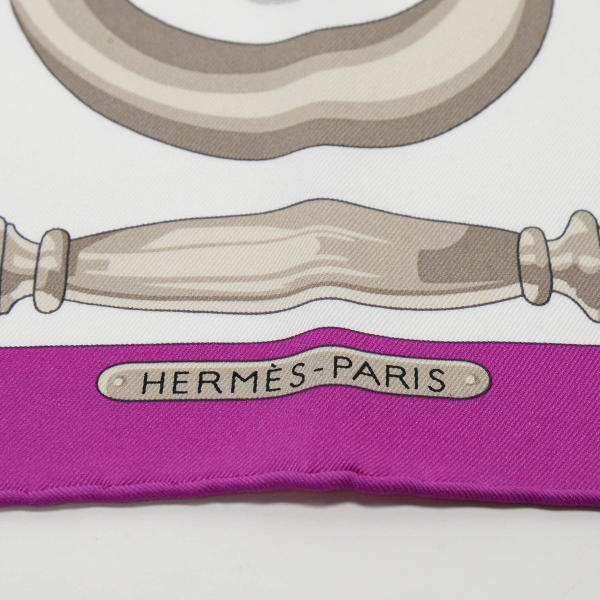 Hermes Magenta Silk Harnais Des Presidents Scarf 70