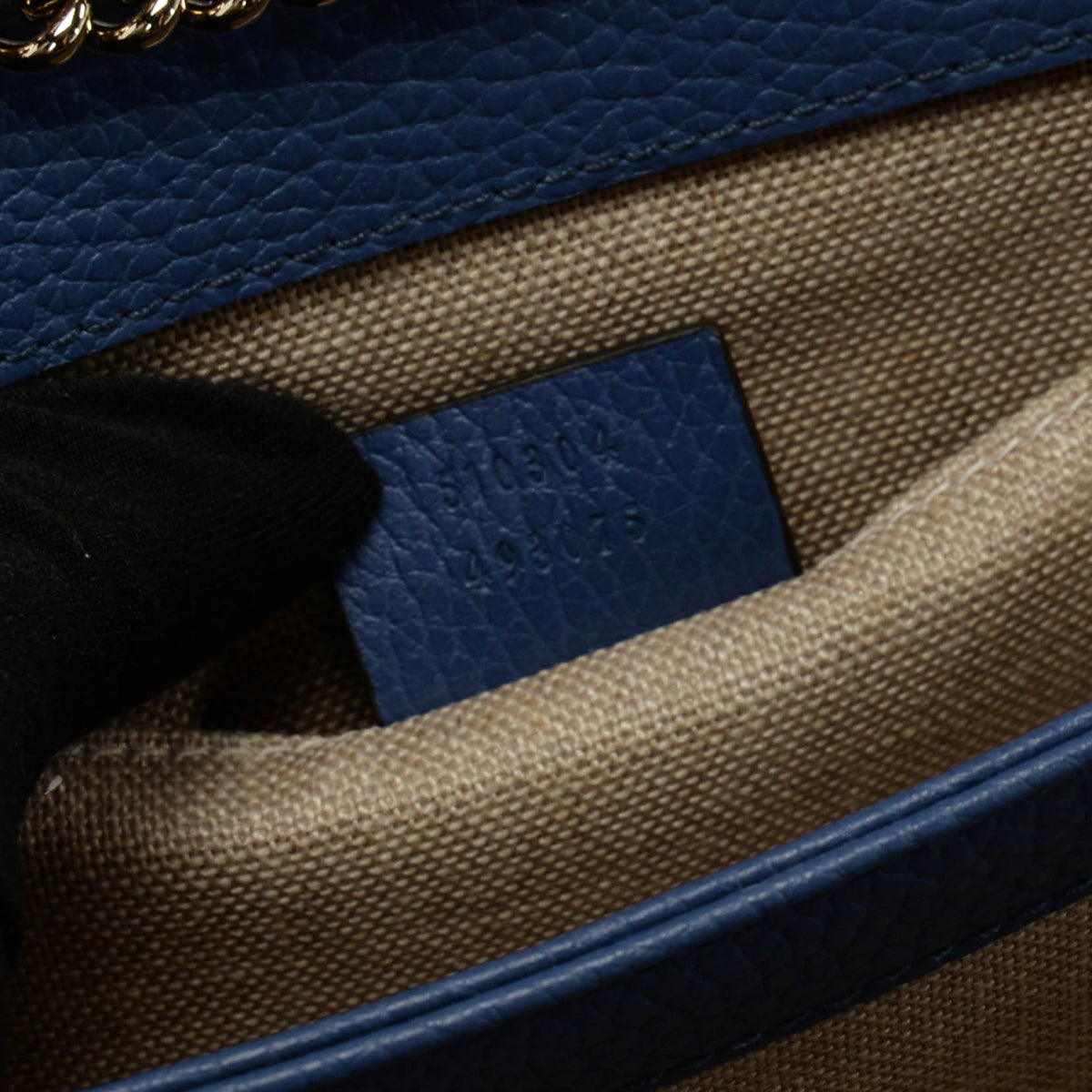 Gucci Caspian Blue Dollar Calfskin Interlocking G Bag
