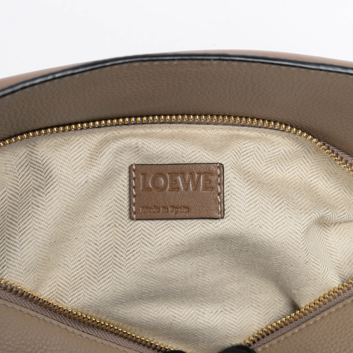 Loewe Sand & Mink Grained Calfskin Medium Puzzle Bag