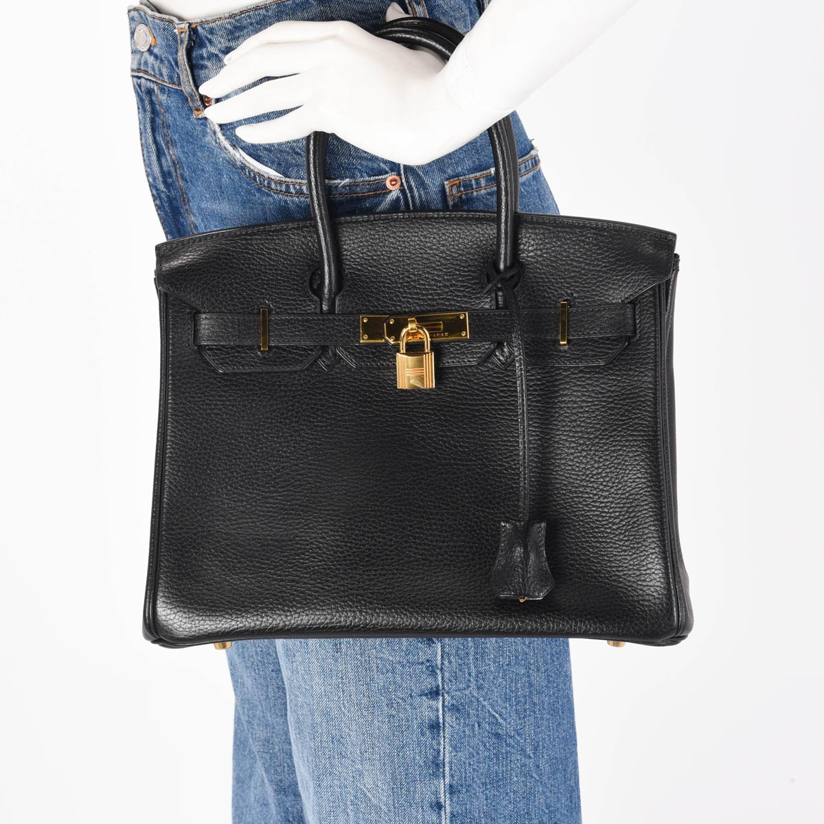 Hermes Black Ardennes Birkin 30 GHW