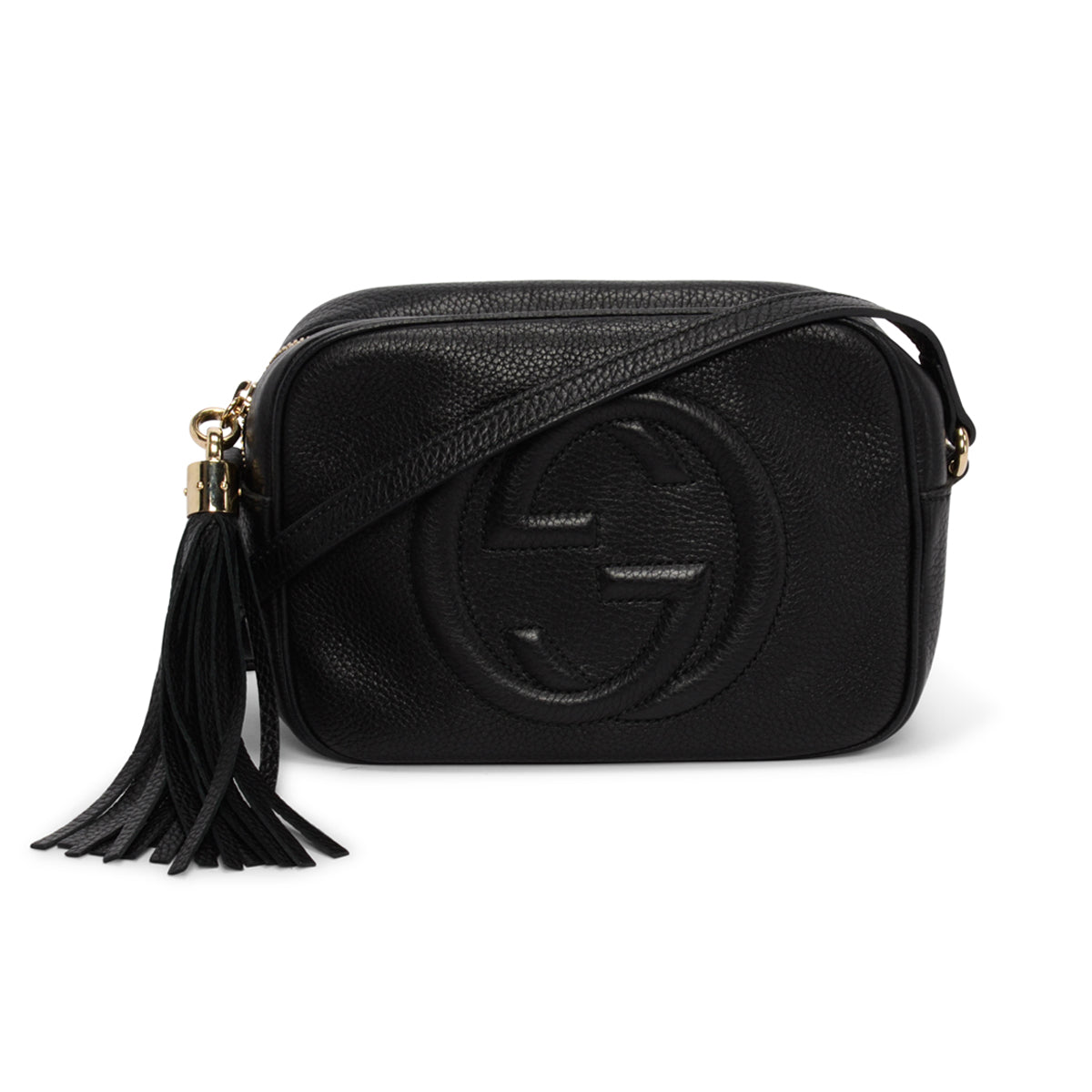 Gucci Black Grained Calfskin Soho Disco Bag