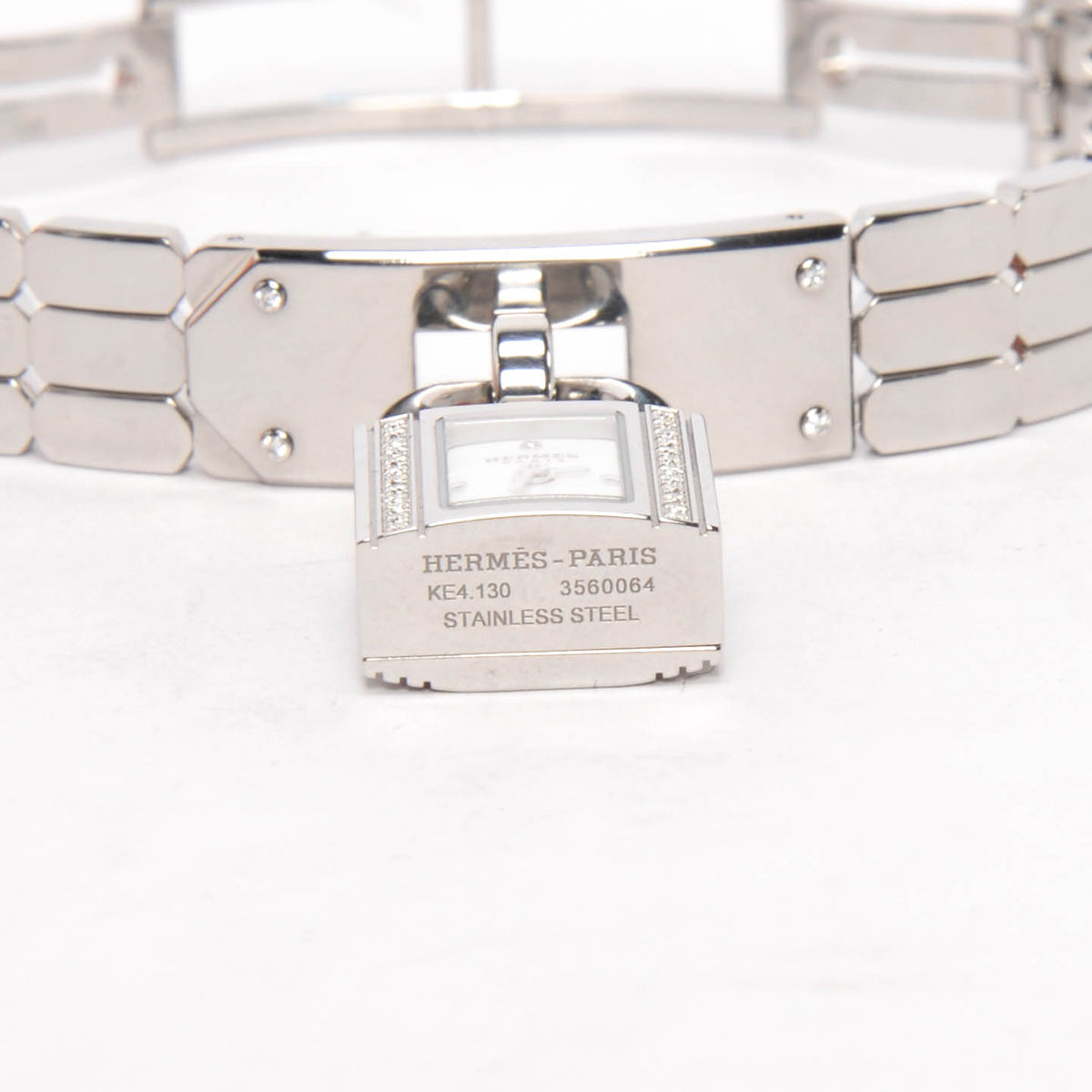 Hermes Steel & Diamond Mini Model Kelly Watch