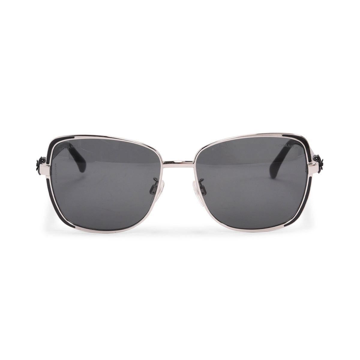 Chanel Black Camellia Detail Sunglasses