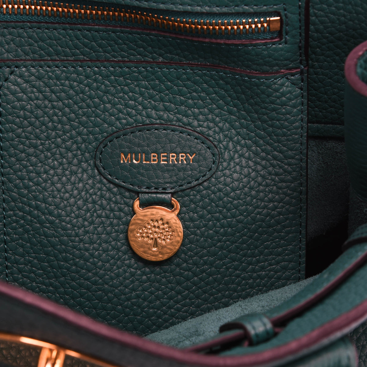 Mulberry Emerald Green Heavy Grain Classic Bayswater Tote