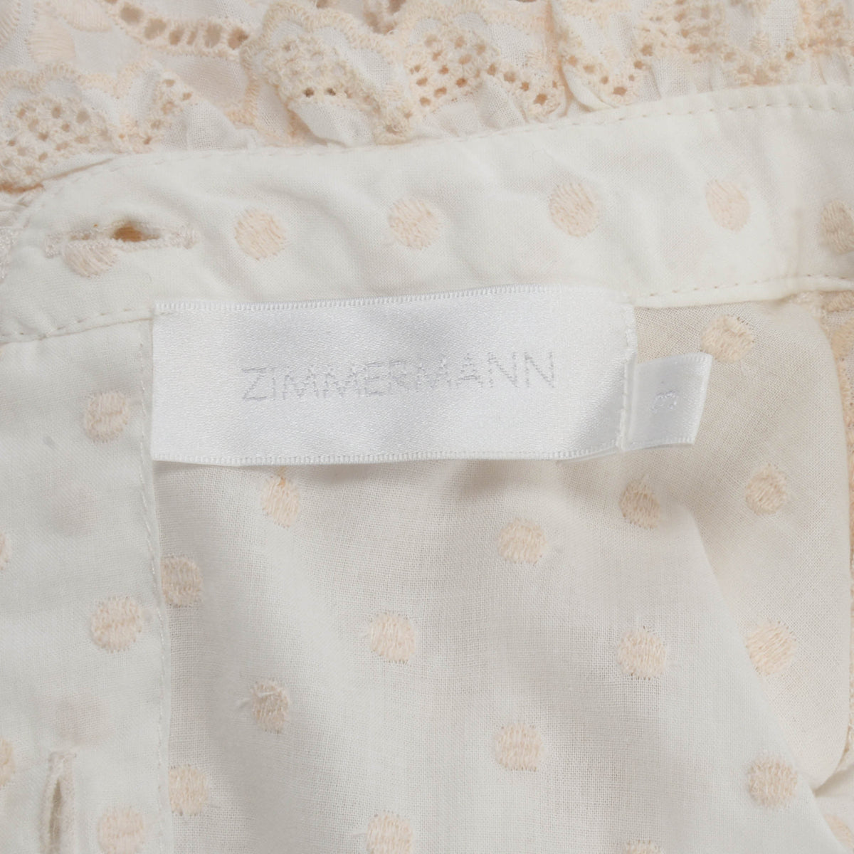 Zimmermann Ivory Cotton Floral Embroidered Blouse 3