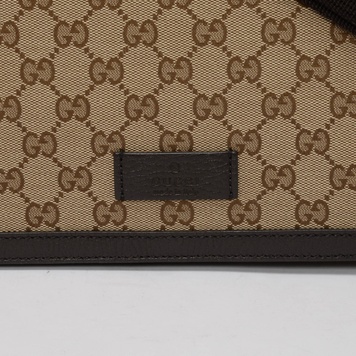 Gucci Beige GG Canvas Flap Messenger Cross Body Bag