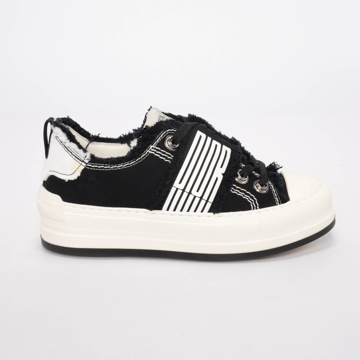 Dior Black Canvas Walk'N'Dior Sneakers 36