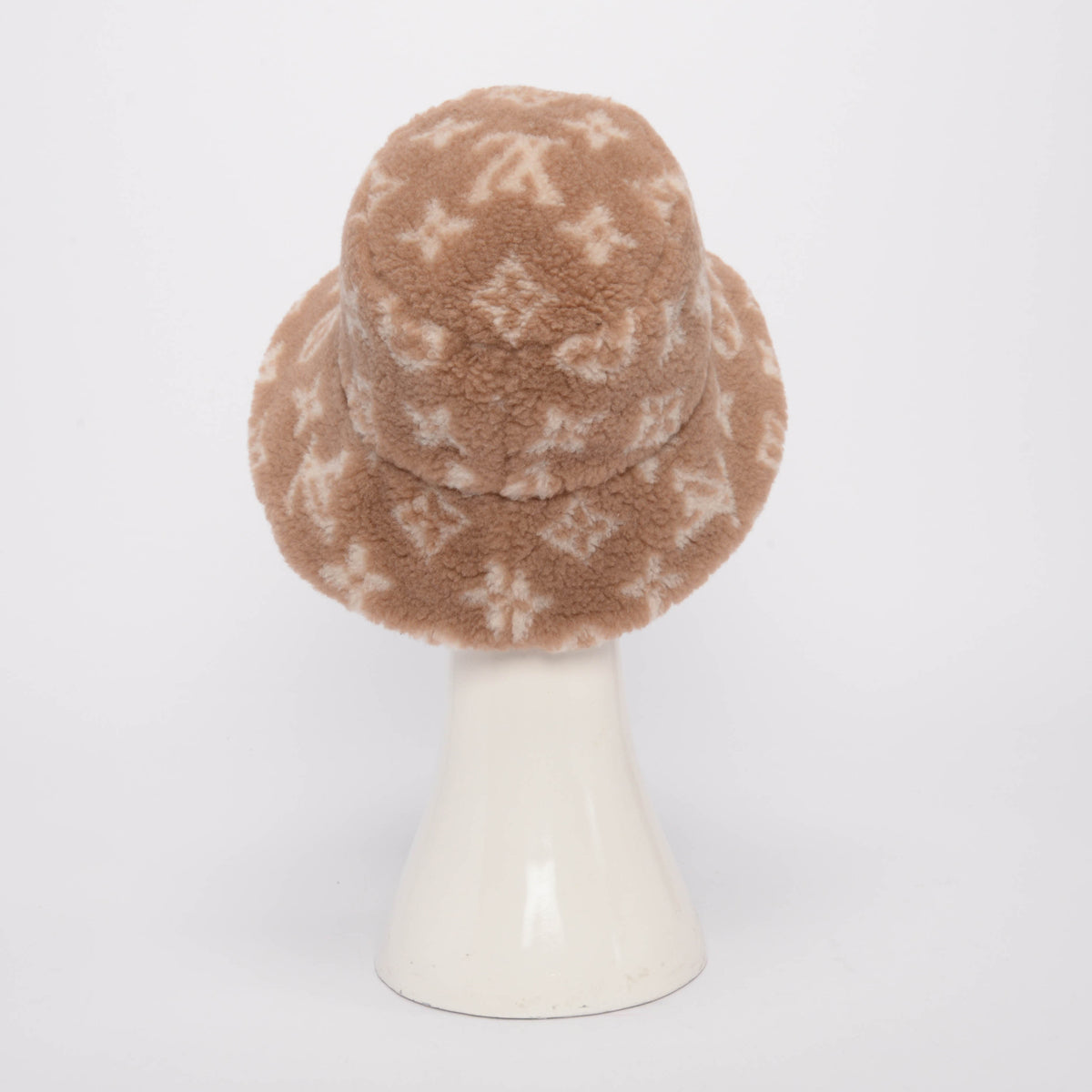 Louis Vuitton Beige Monogram Fleece Bob Bucket Hat