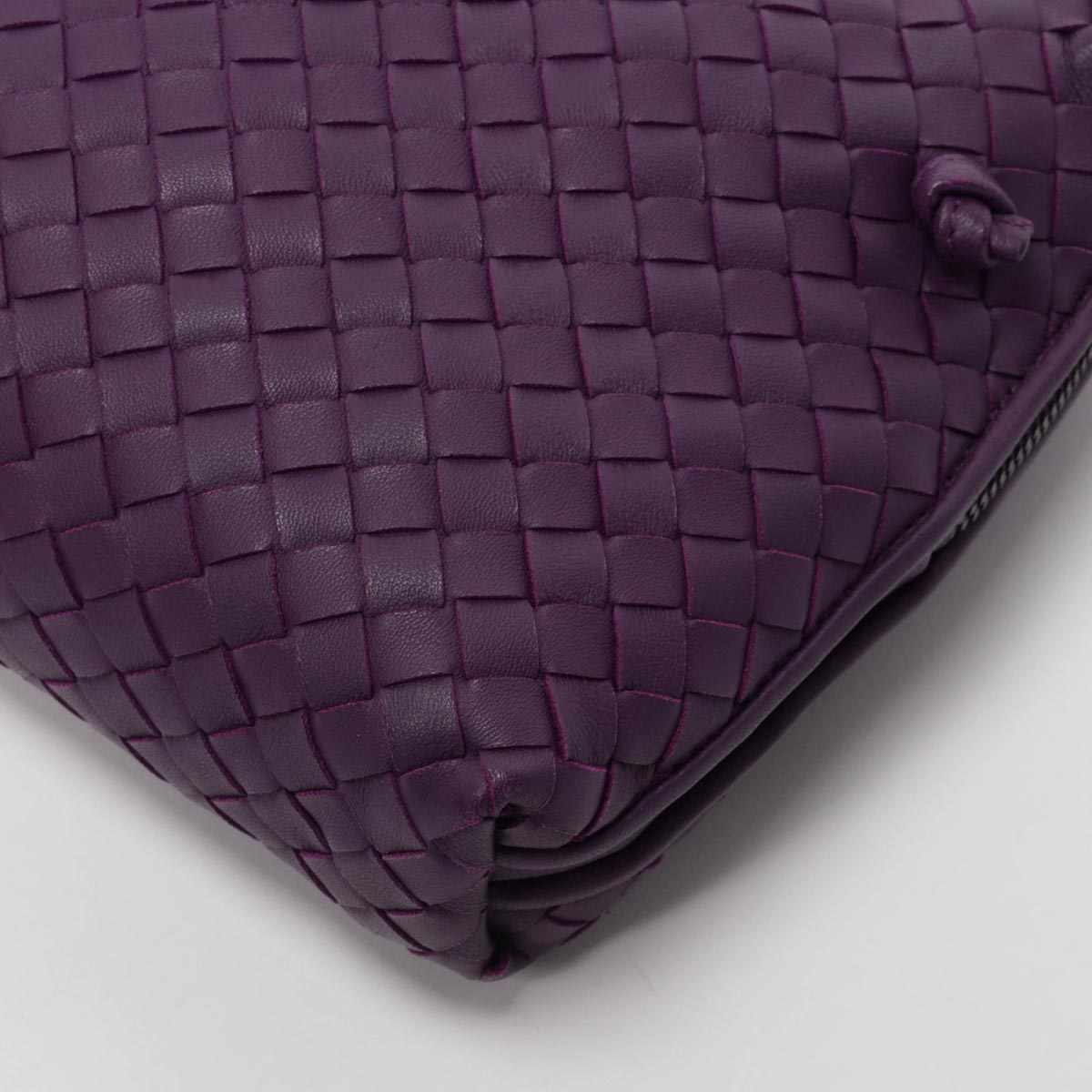 Bottega Veneta Purple Intrecciato Nodini Cross Body Bag