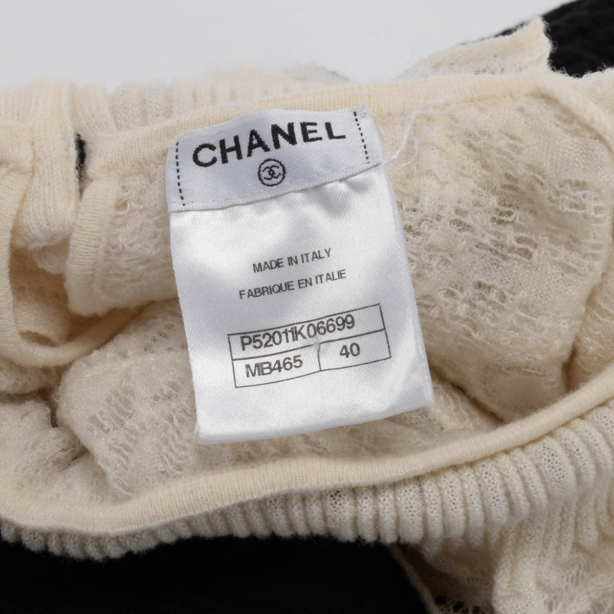 Chanel Black & White Wool Blend Paris to Salzberg Sweater FR 40