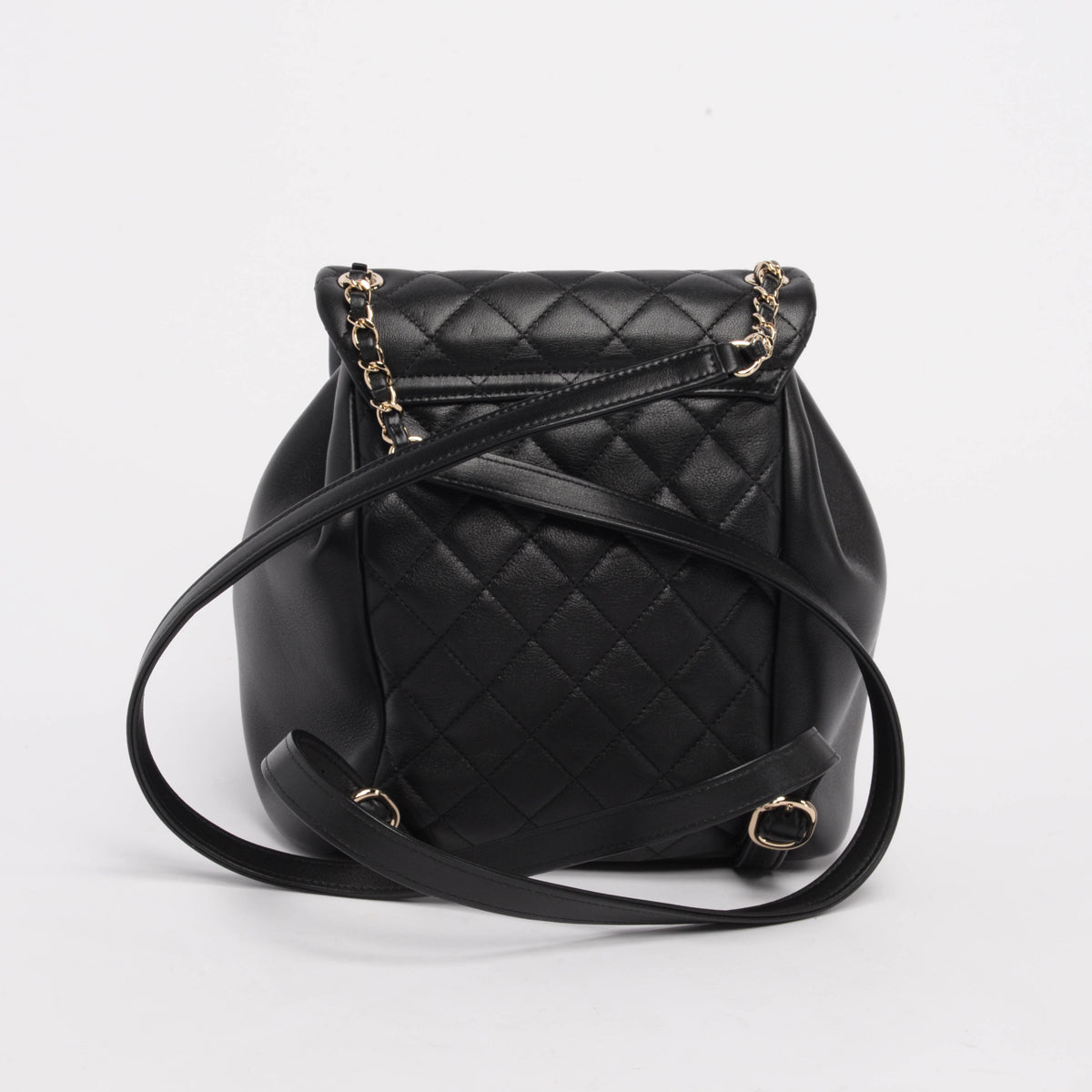 Chanel Black Quilted Calfskin Large Duma Backpack