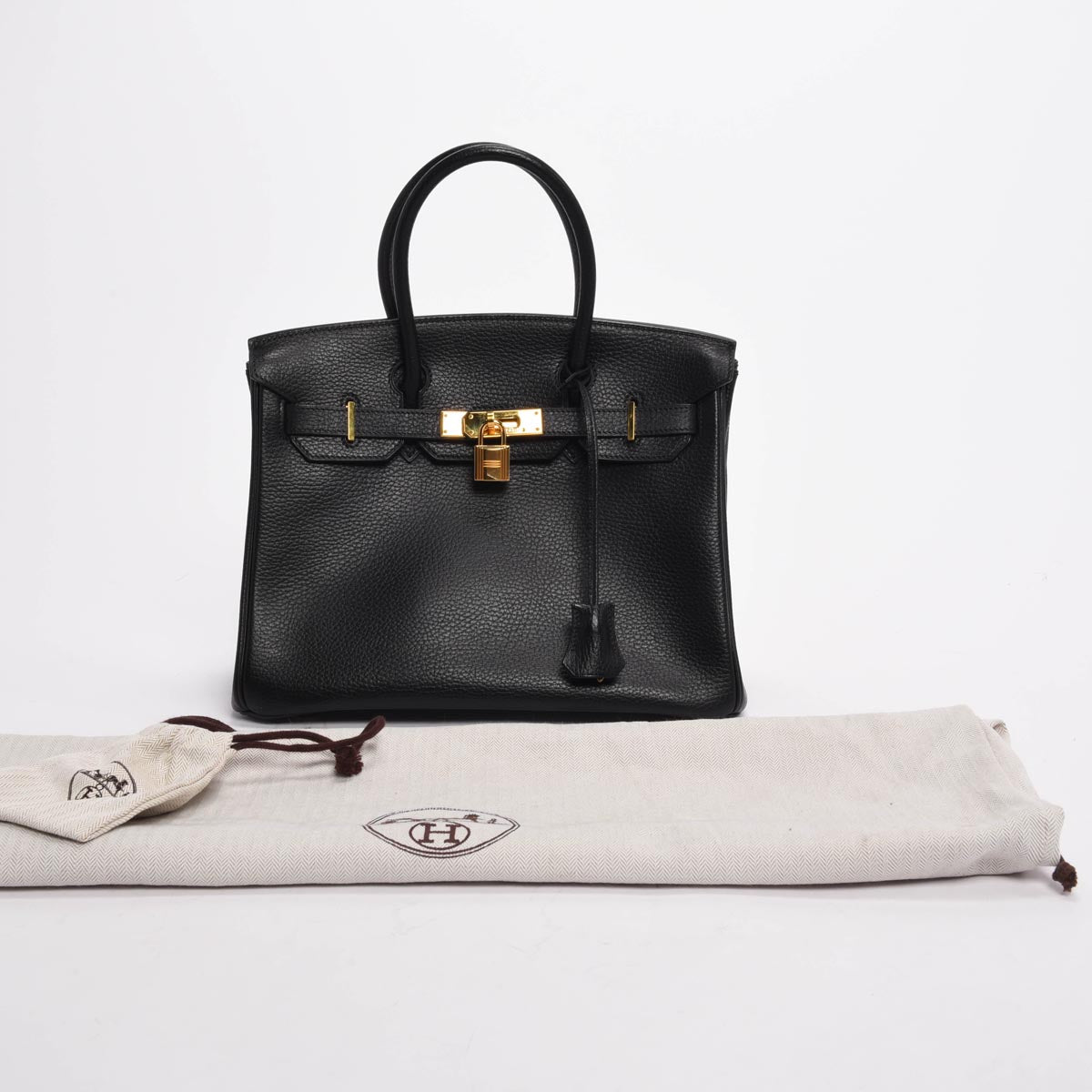 Hermes Black Ardennes Birkin 30 GHW