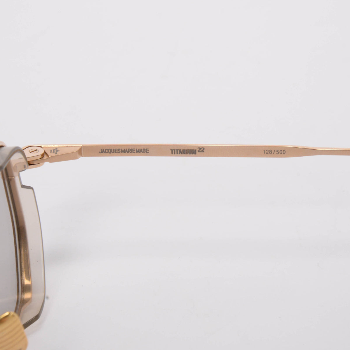 Jacques Marie Mage Gold Atkins D-Frame Sunglasses
