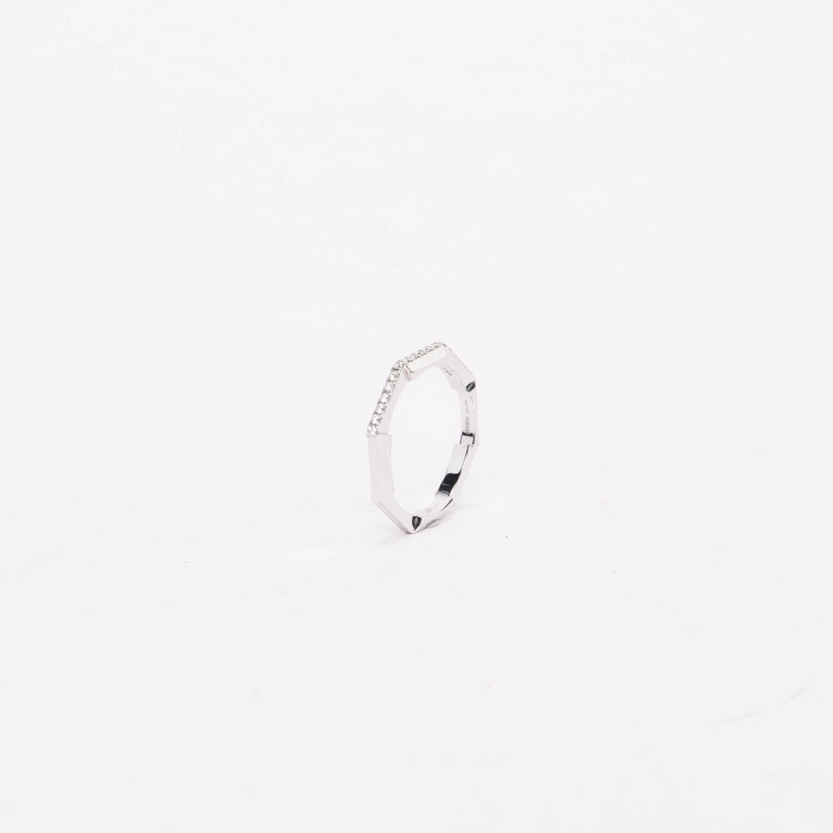 Gucci White Gold & Diamond Link To Love Ring