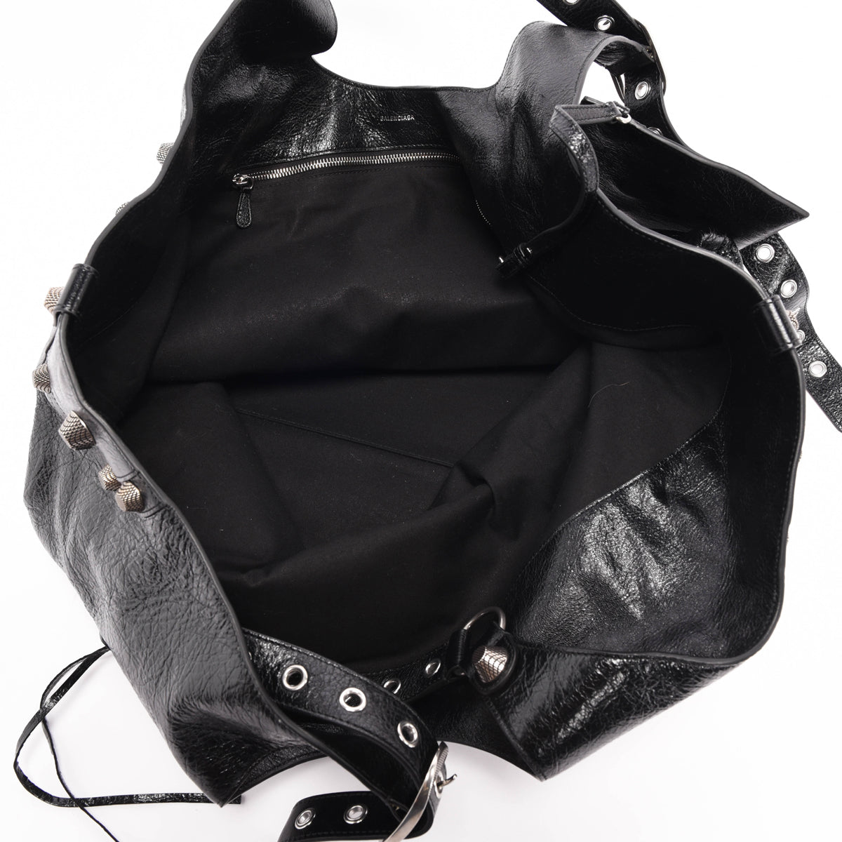 Balenciaga Black Arena Lambskin Le Cagole Large Tote