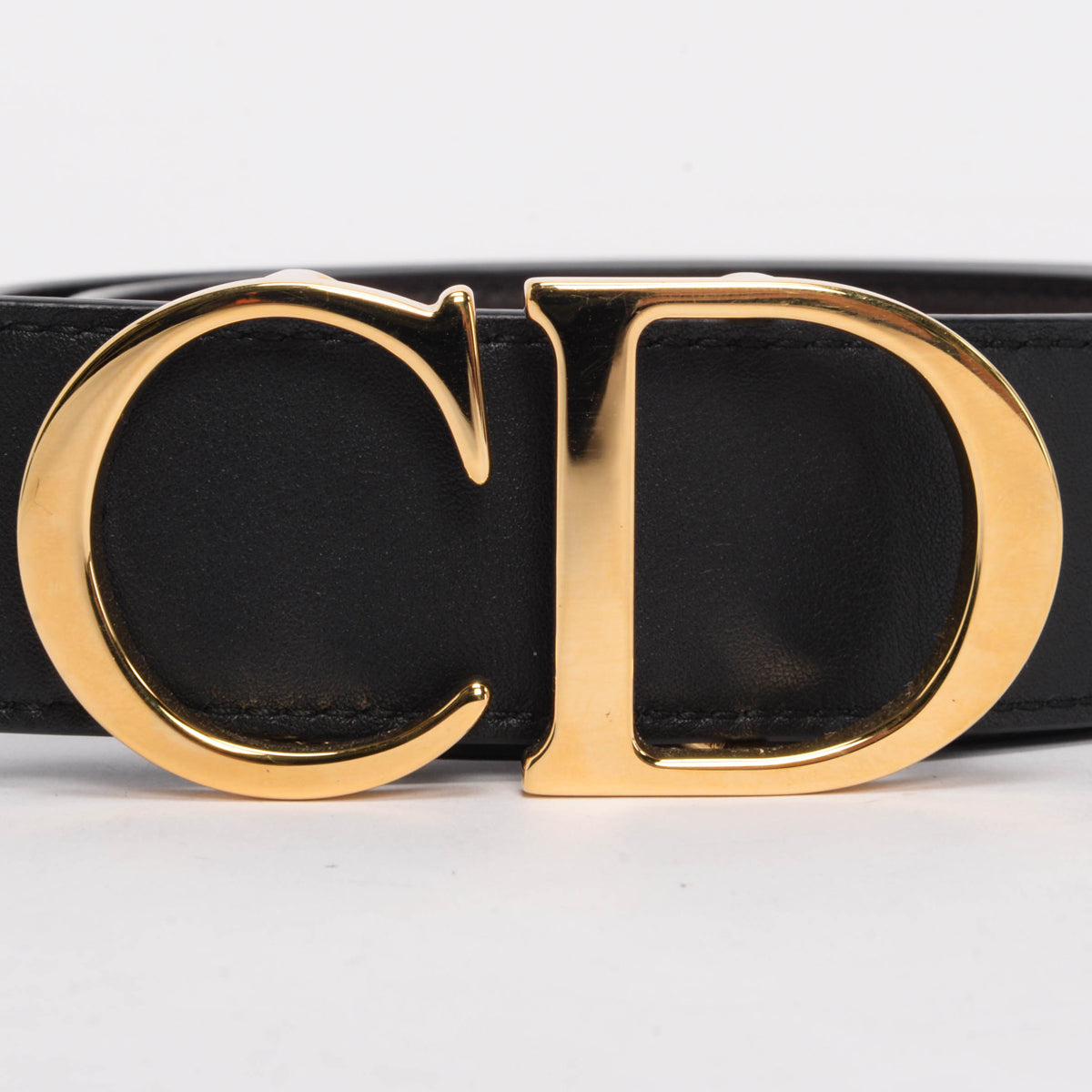 Dior Homme Black & Brown Burnished Leather Reversible Belt