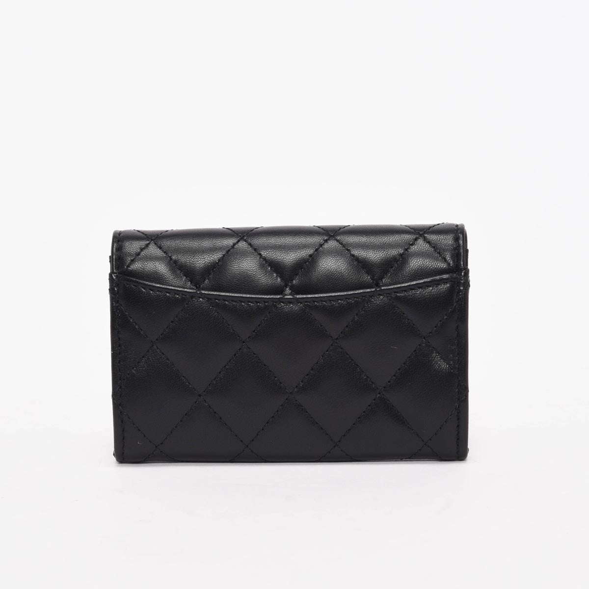 Chanel Black Quilted Lambskin Classic Flap Card Holder