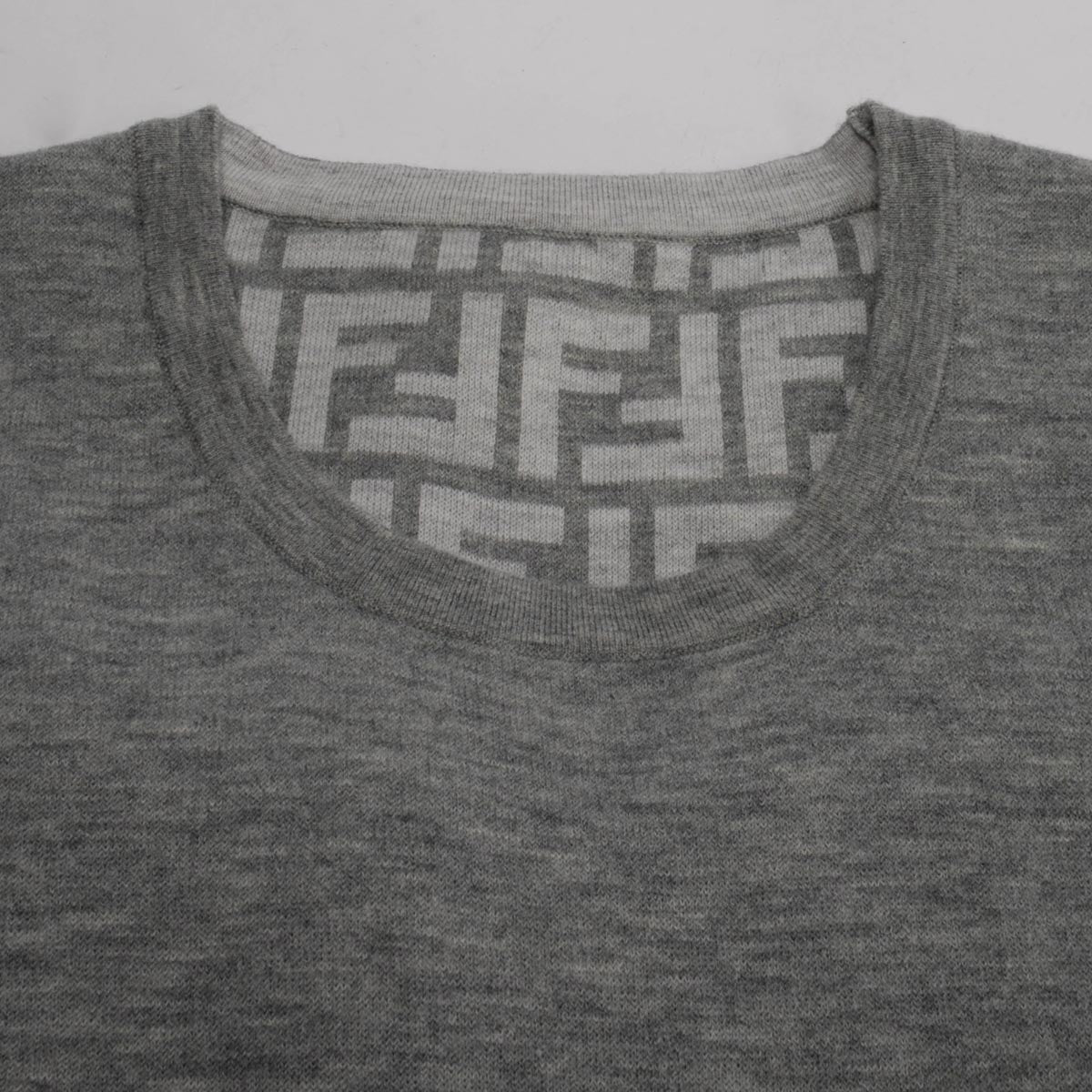 Fendi Grey Wool FF Motif Tank Top M